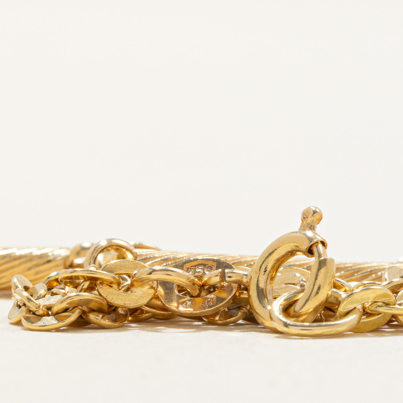 Italian 18k Bar Link Chain | 2.4mm | 20"