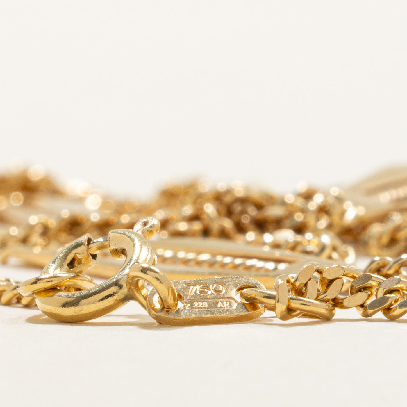 Vintage Italian 18k Curb Chain | 2.34mm | 24"