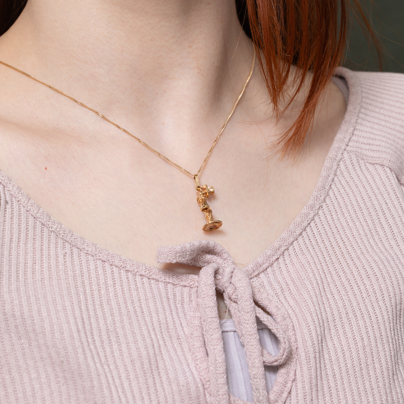 10k Candlestick Telephone Charm