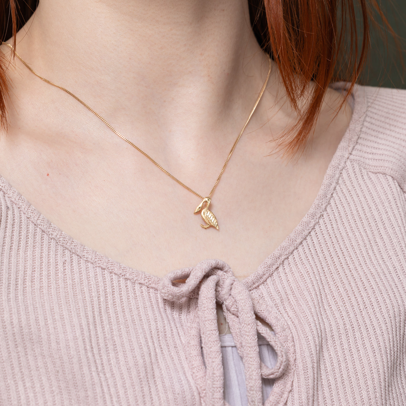 14k Pelican Pendant