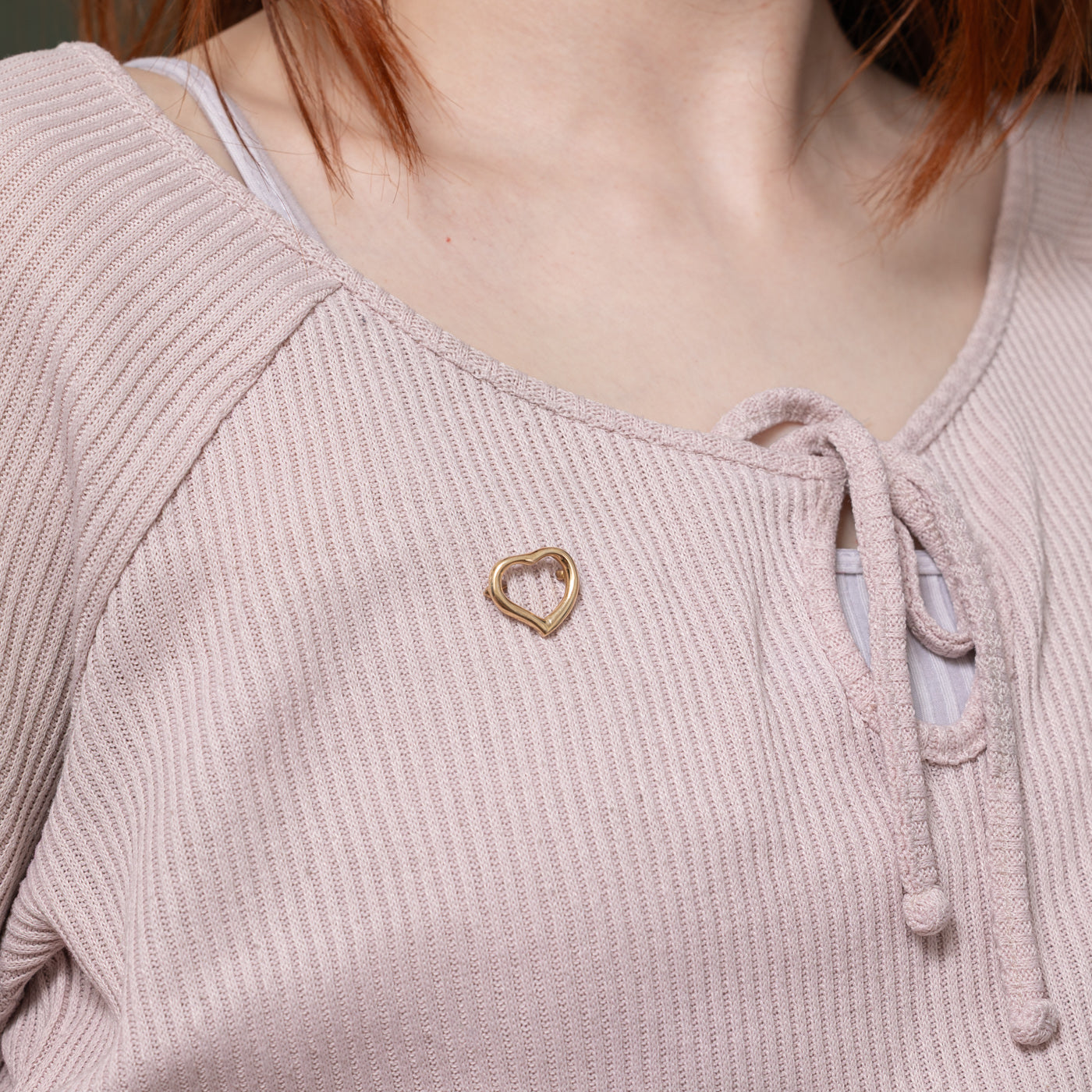 14k Heart Brooch