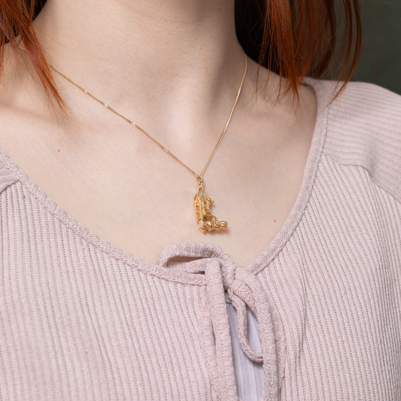 14k Dog Sled Charm