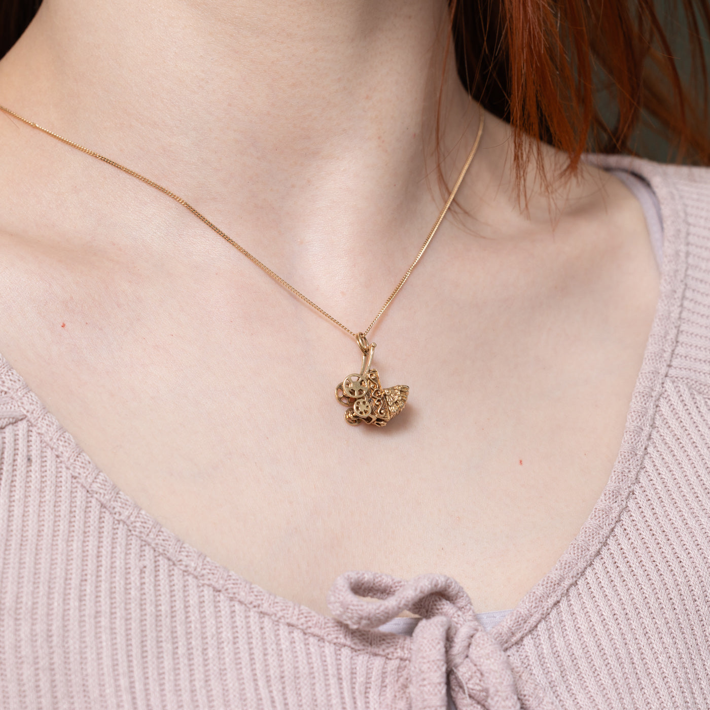 10k Ornate Baby Carriage Charm