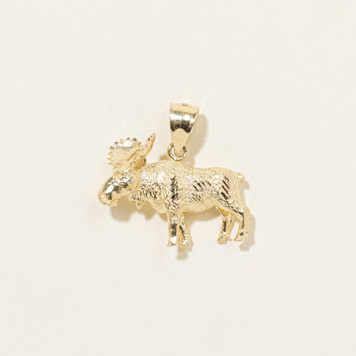 14k Moose Pendant