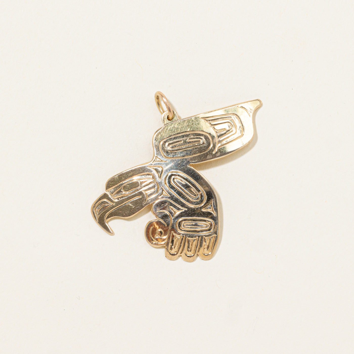 14k Indigenous Eagle Pendant