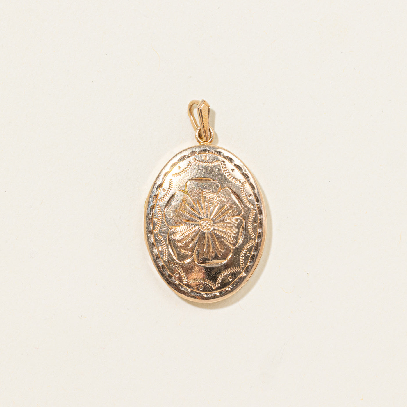 Vintage Polish Engraved Floral Locket
