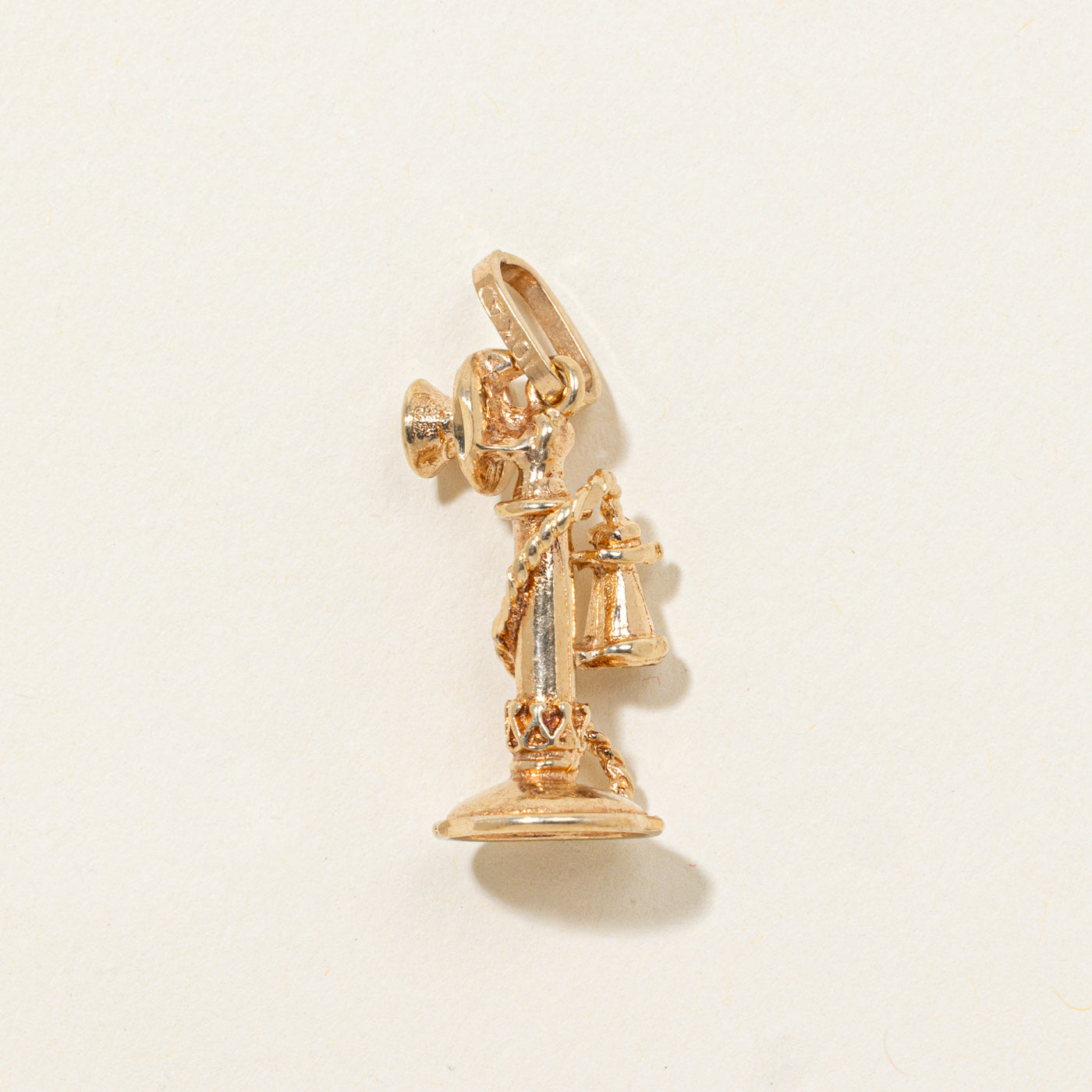 10k Candlestick Telephone Charm