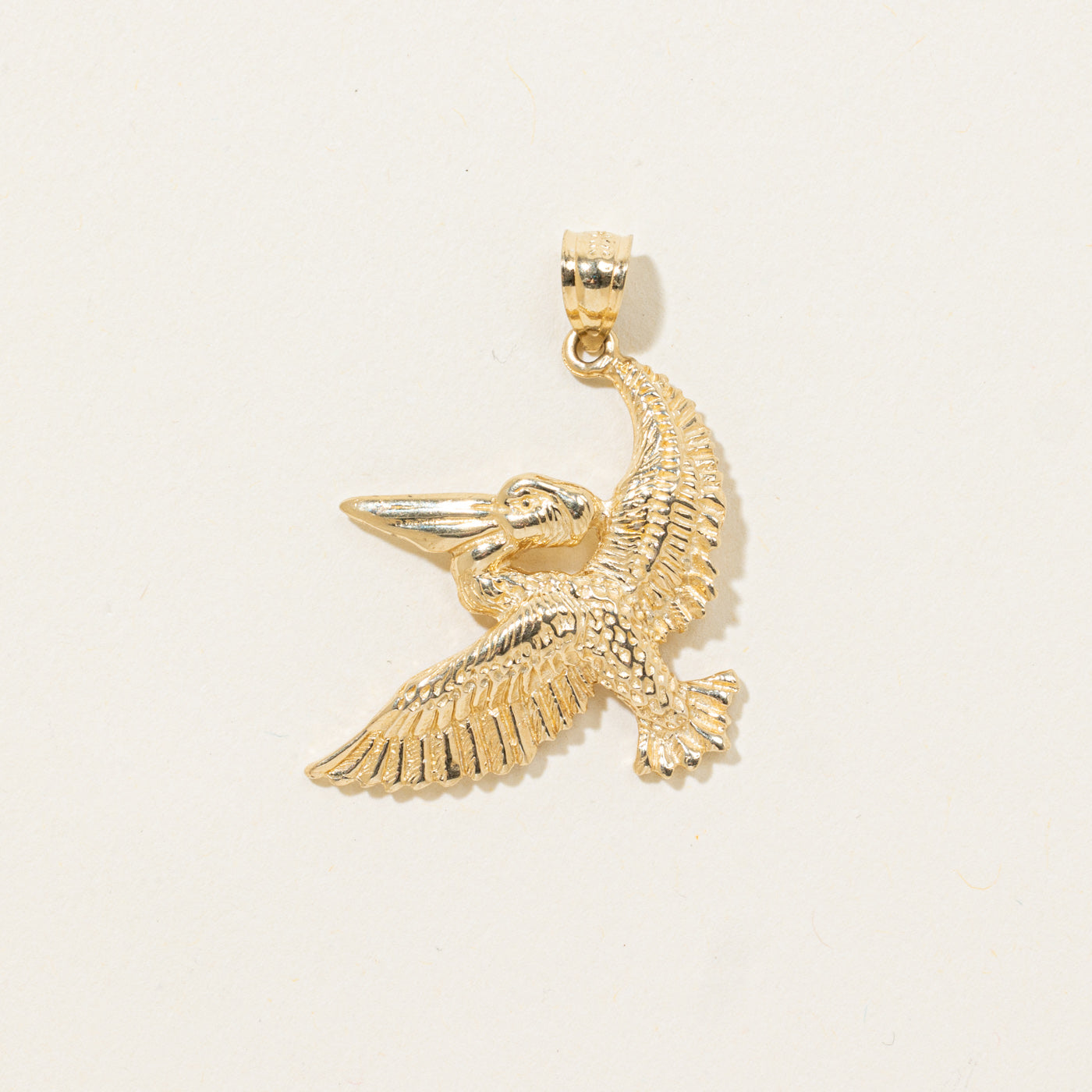 14k Flying Pelican Pendant