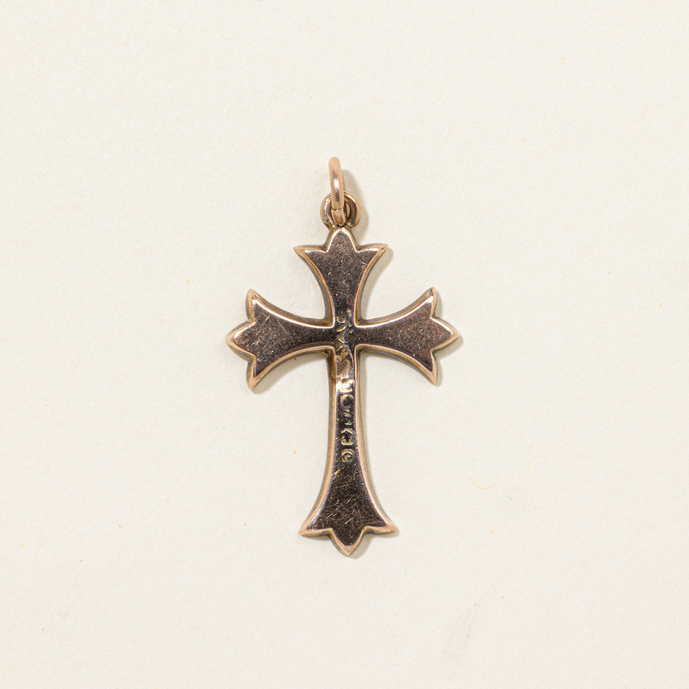 1902 Birmingham 9k Engraved Cross Pendant