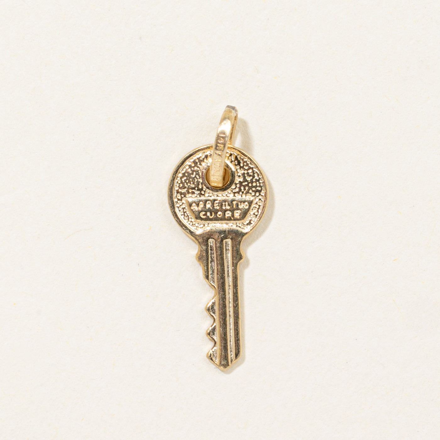 Italian Yellow Gold Key Charm