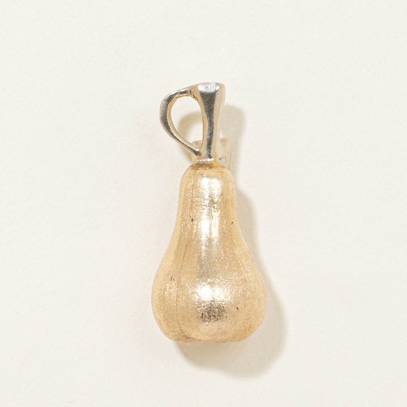 10k Two Tone Pear Pendant