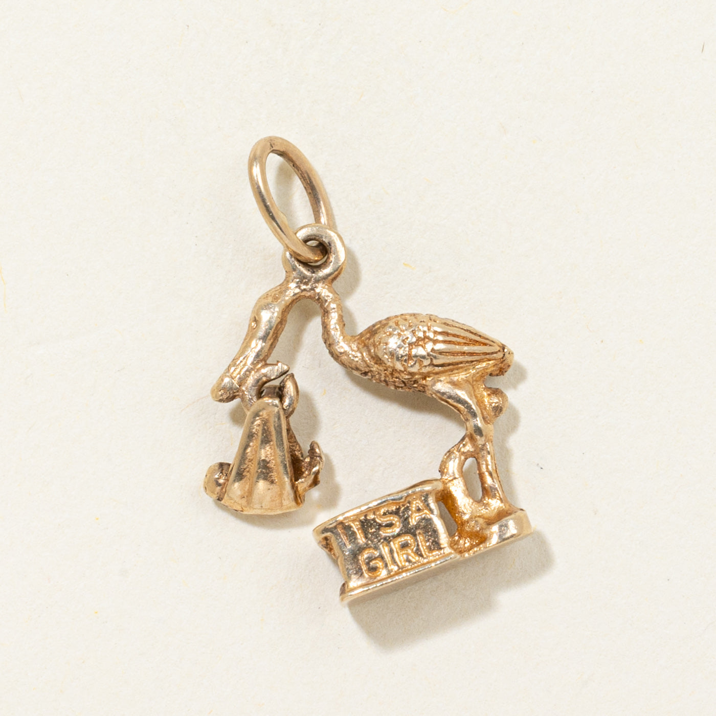 10k Stork It's a Girl Charm