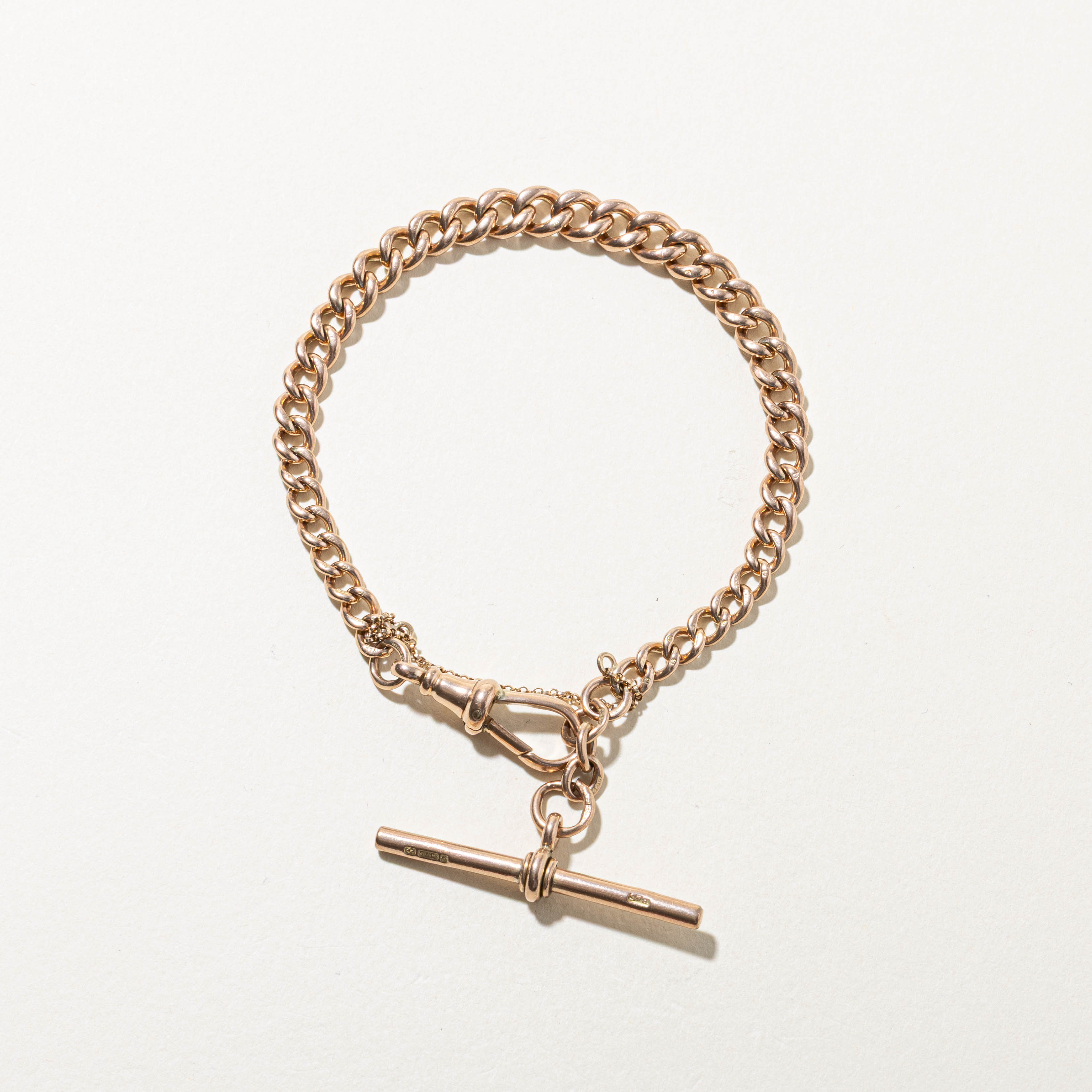 Birmingham 9k Rose Gold Toggle Clasp Bracelet