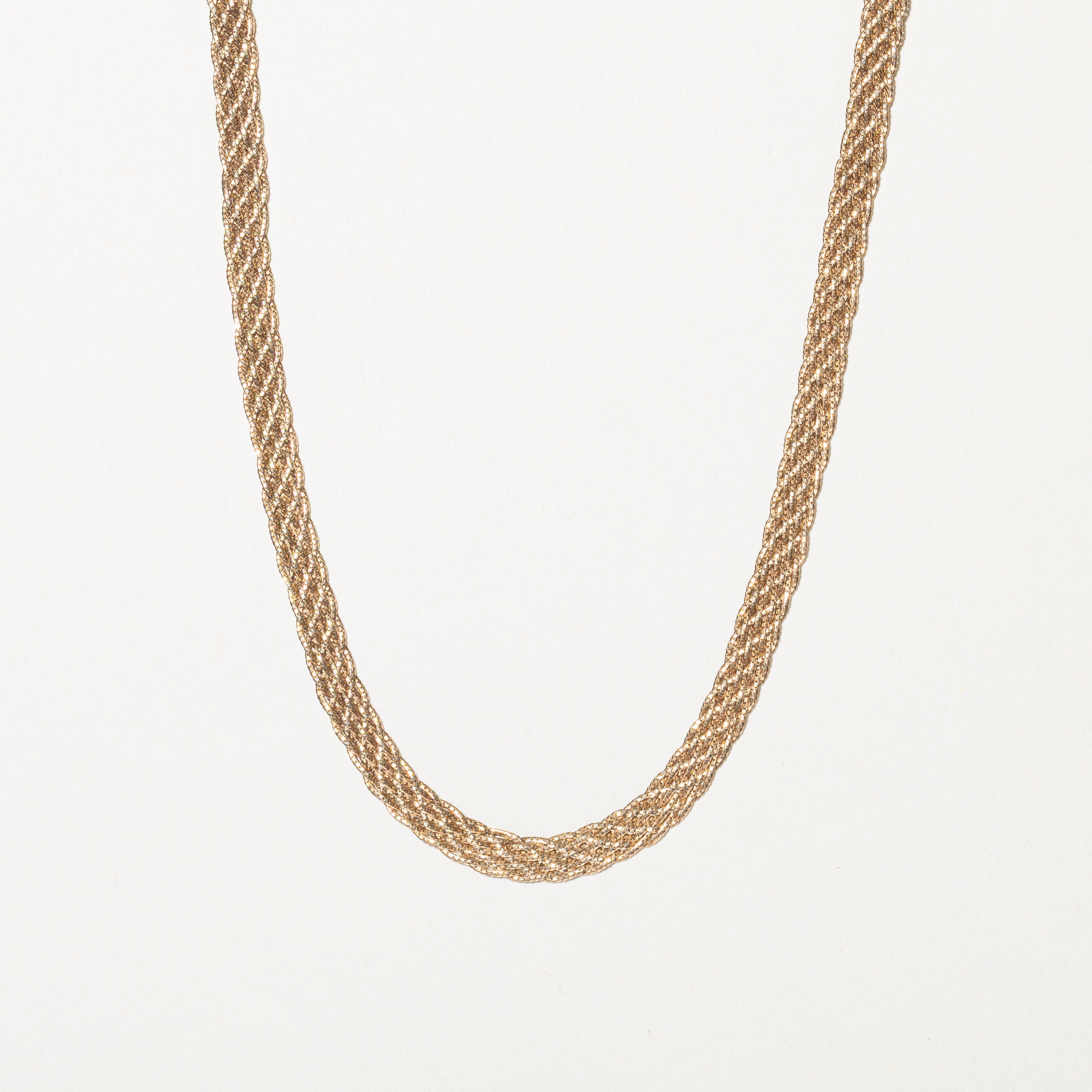 10k Mesh Chain Necklace | 17.5"
