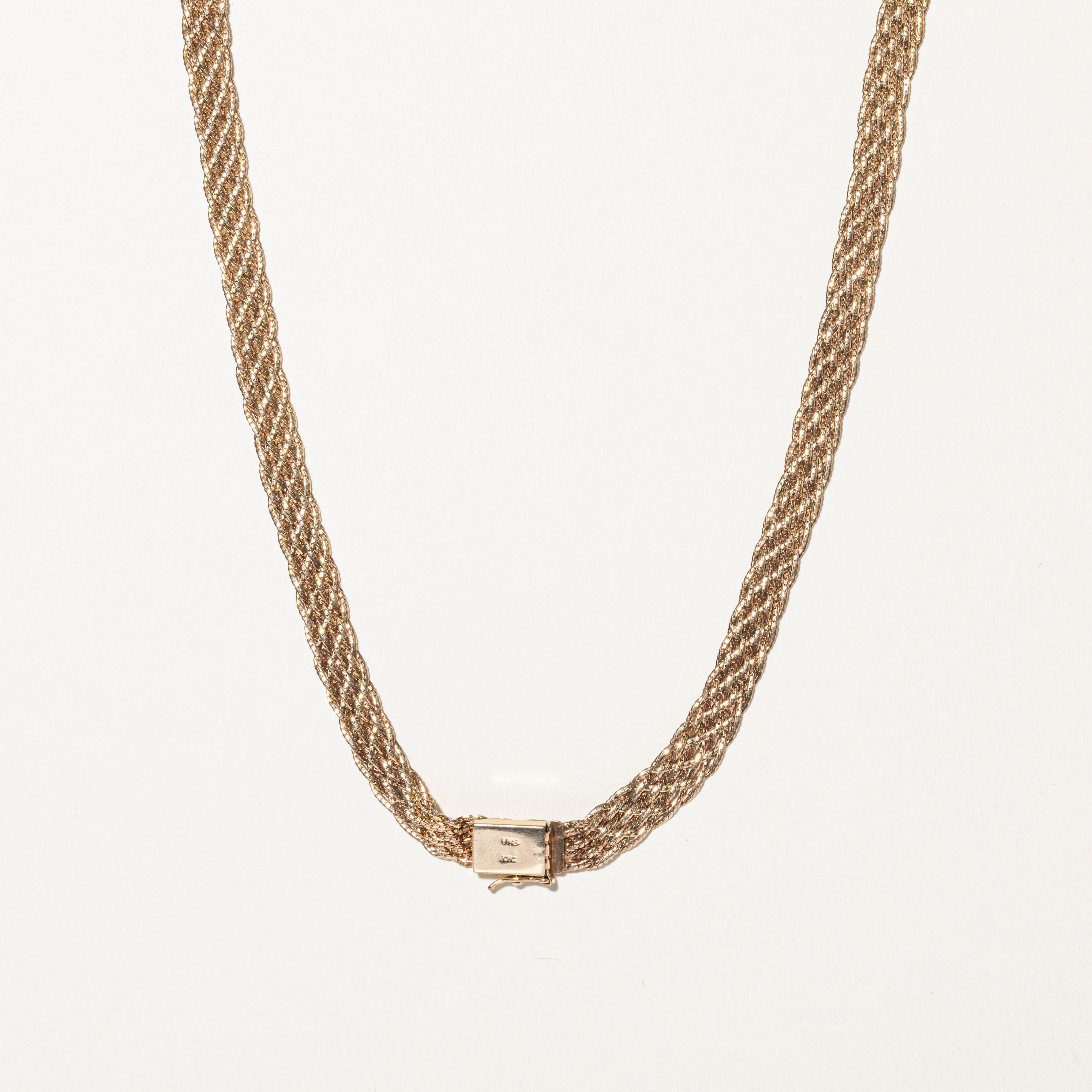 10k Mesh Chain Necklace | 17.5"