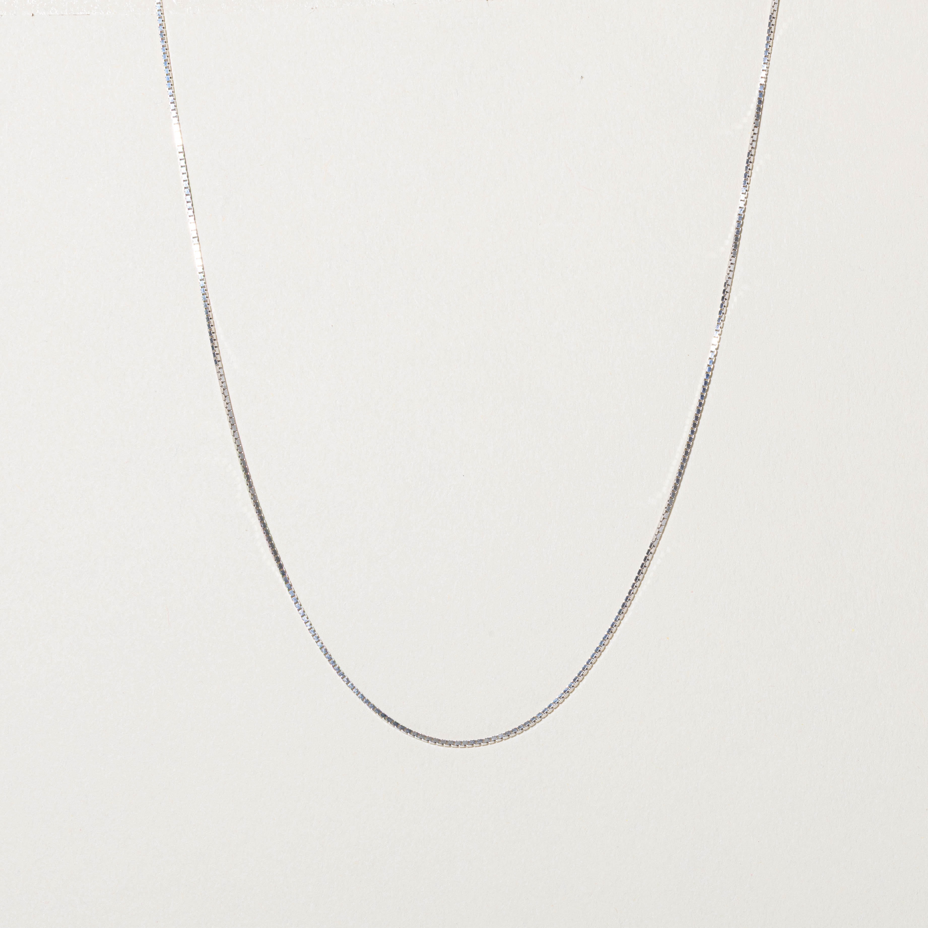 10k White Gold S Link Chain | 18"
