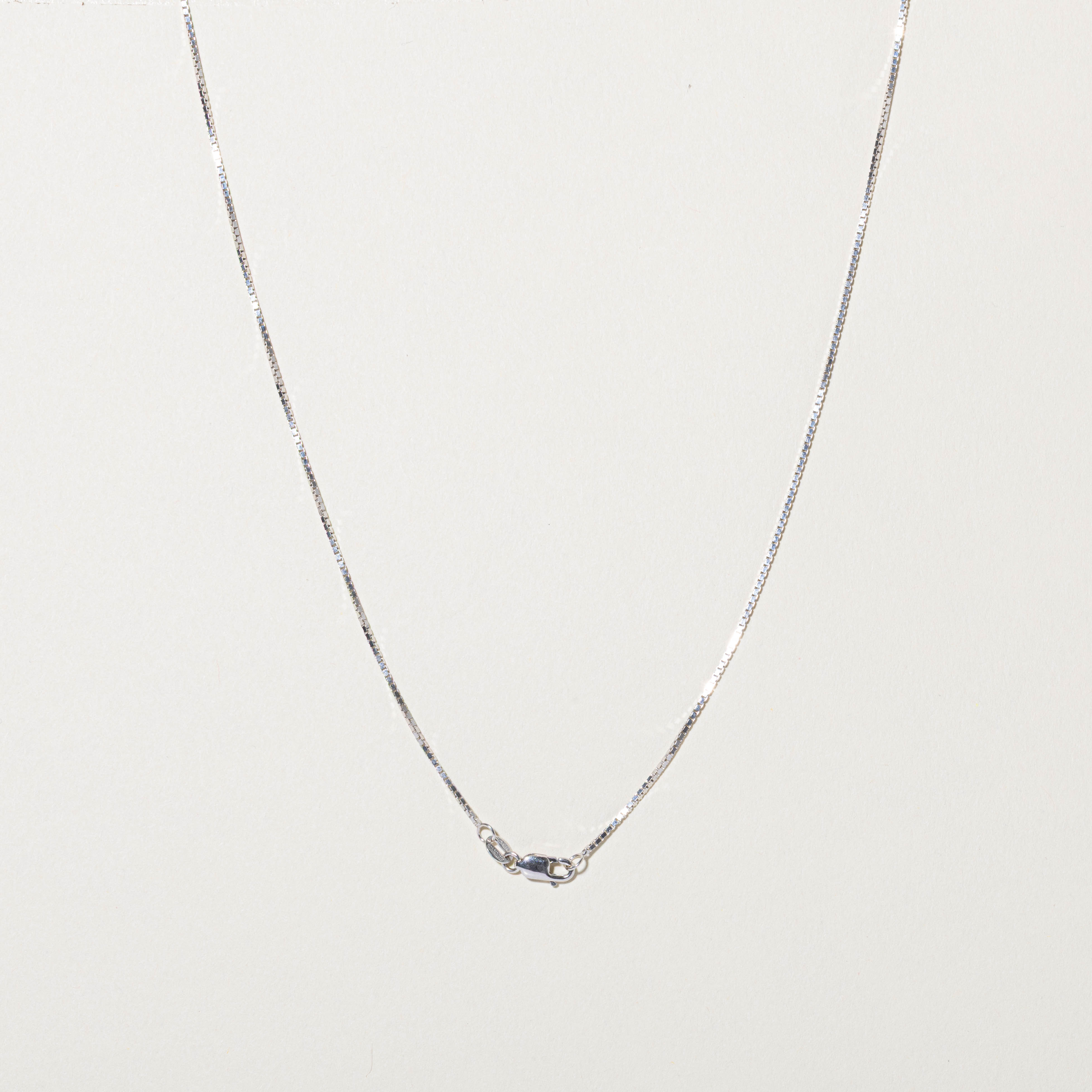 10k White Gold S Link Chain | 18"
