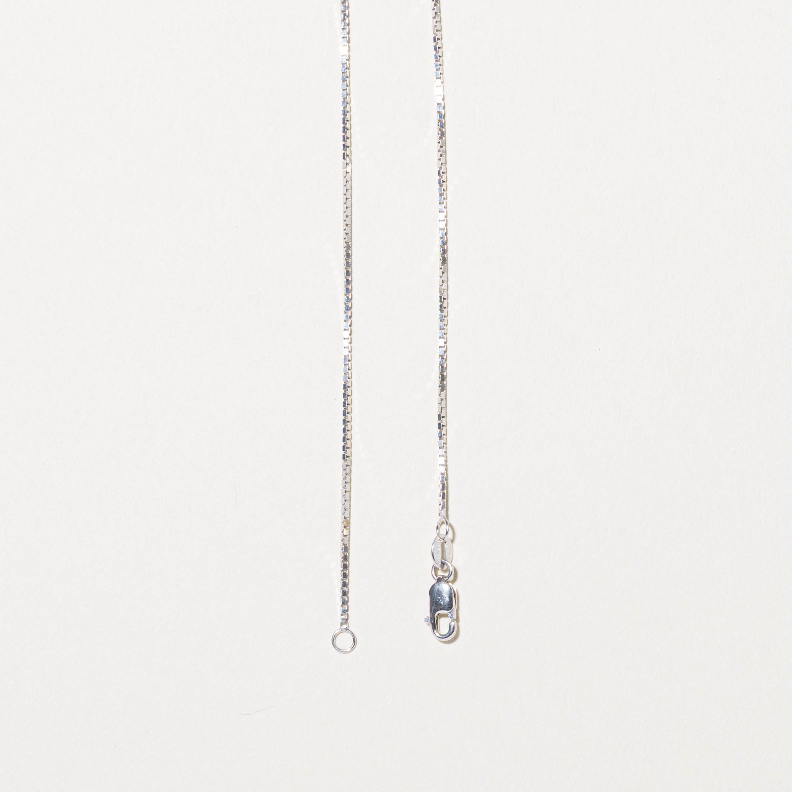 10k White Gold S Link Chain | 18"