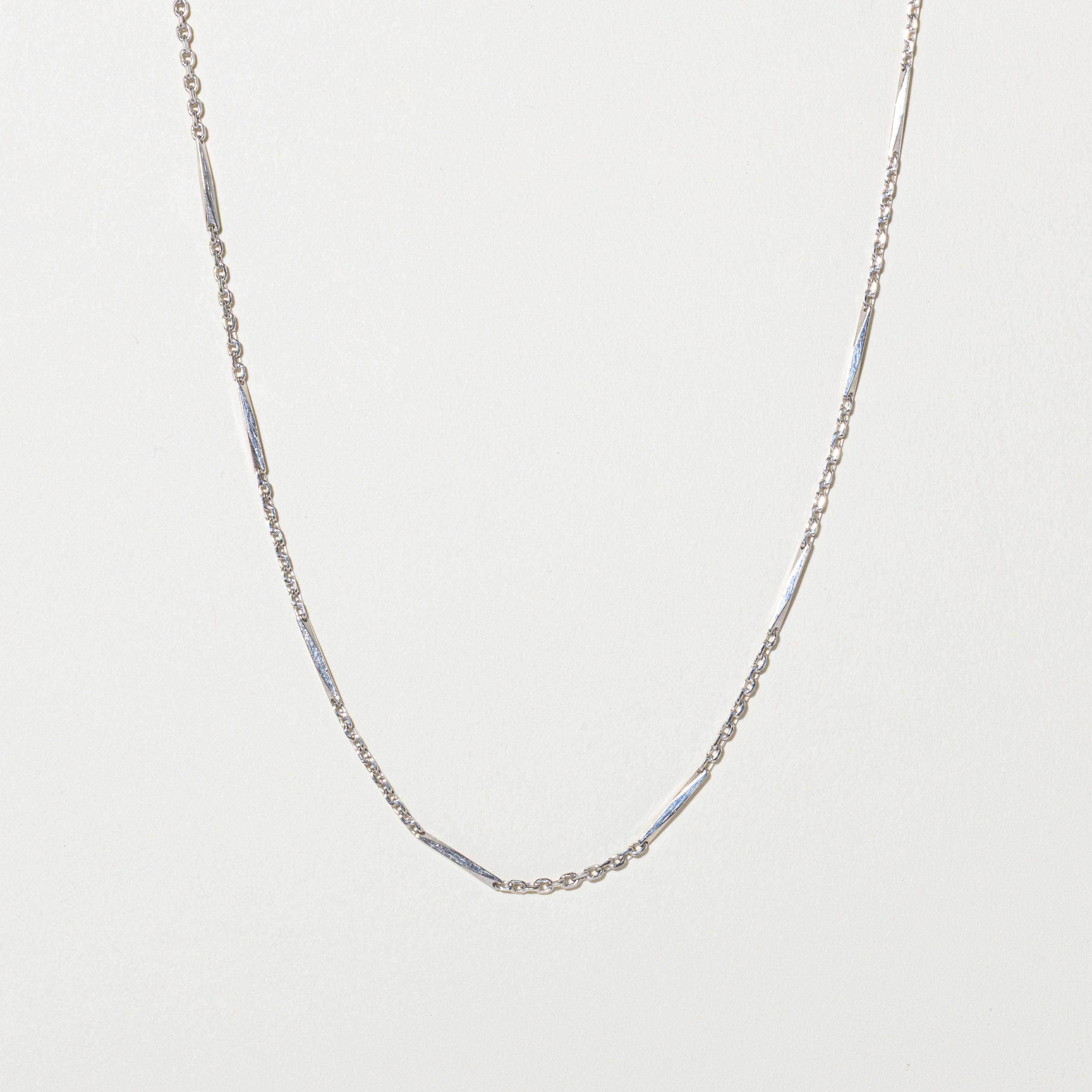 900 Platinum Bar Link Chain | 26"