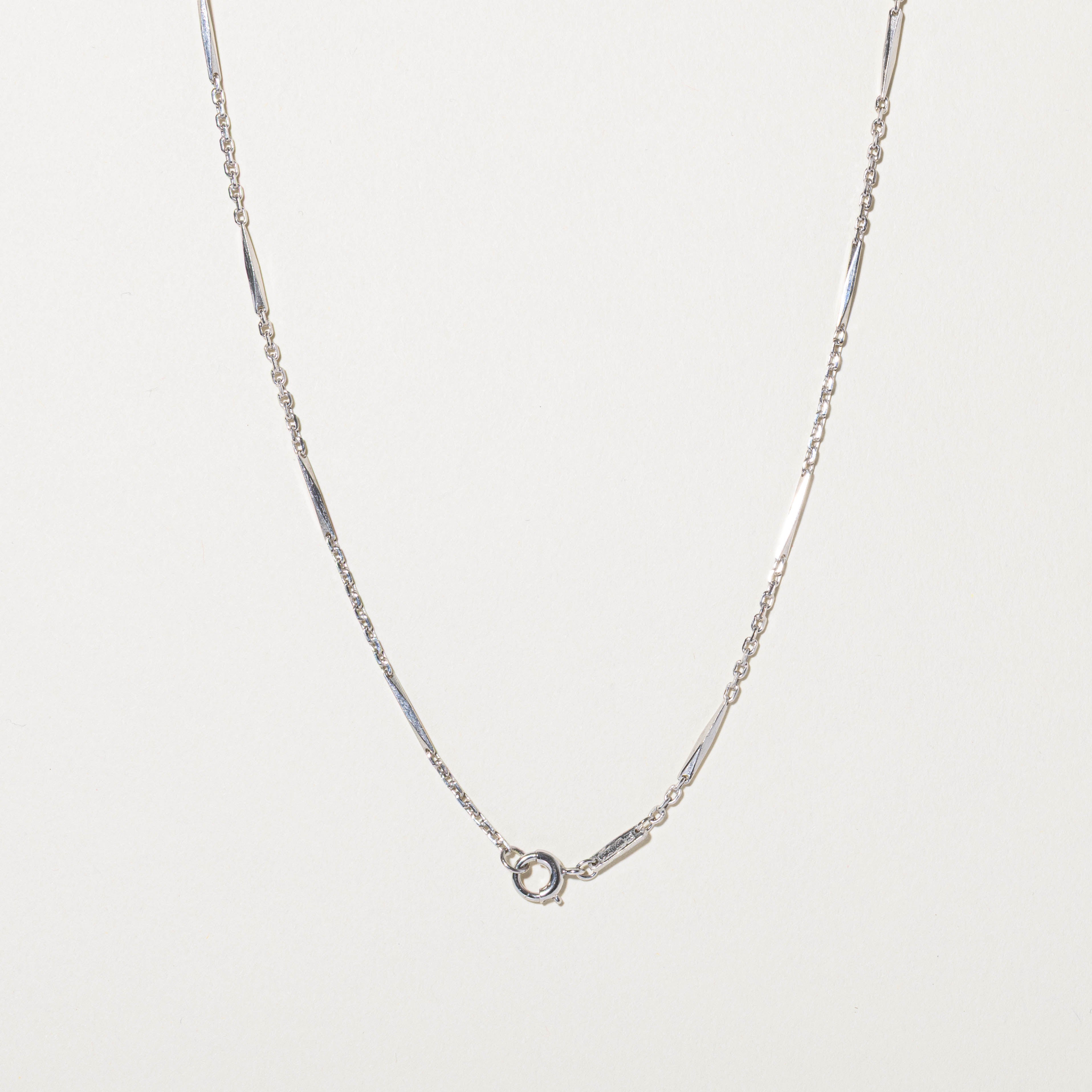 900 Platinum Bar Link Chain | 26"