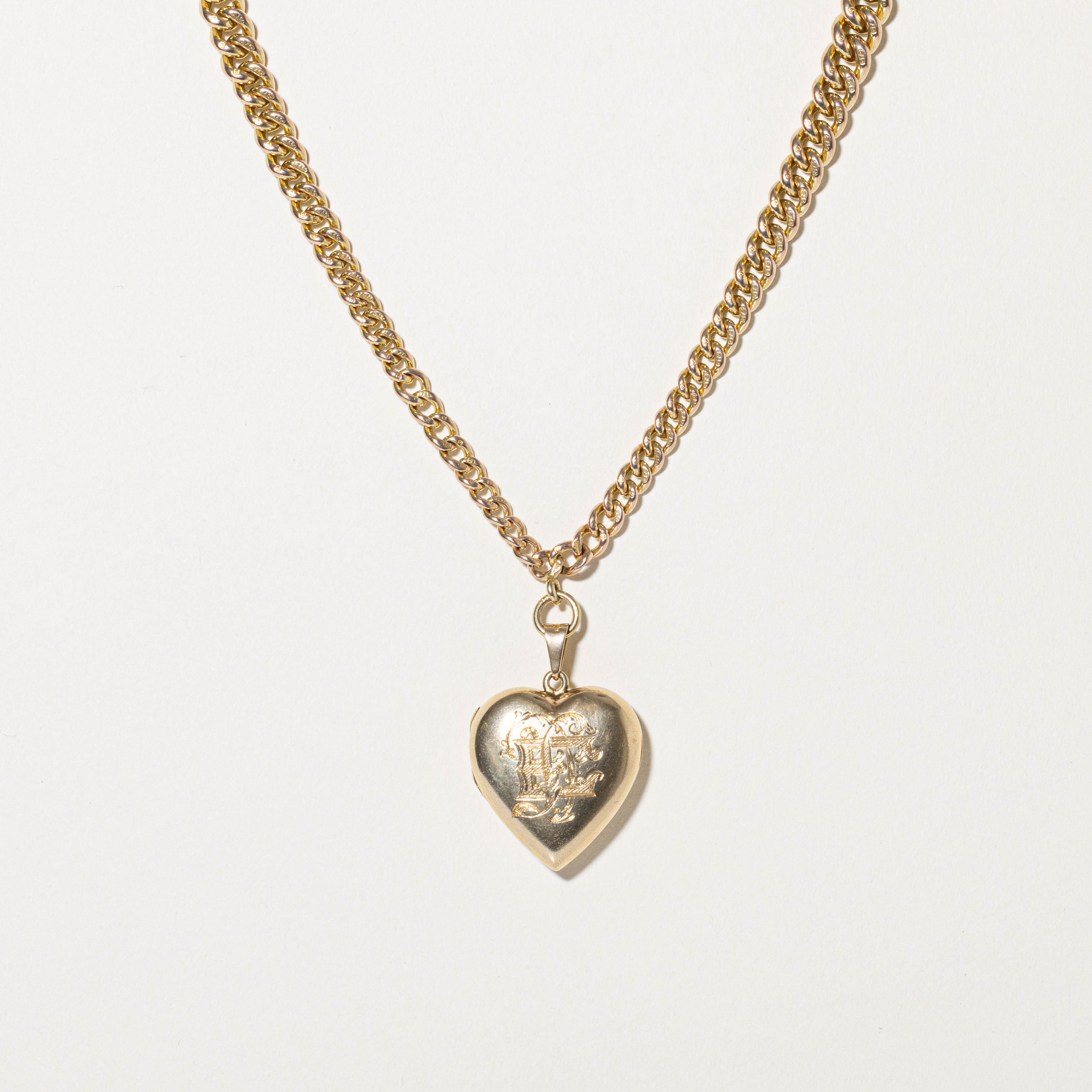 9k Heart Locket Necklace | 18"