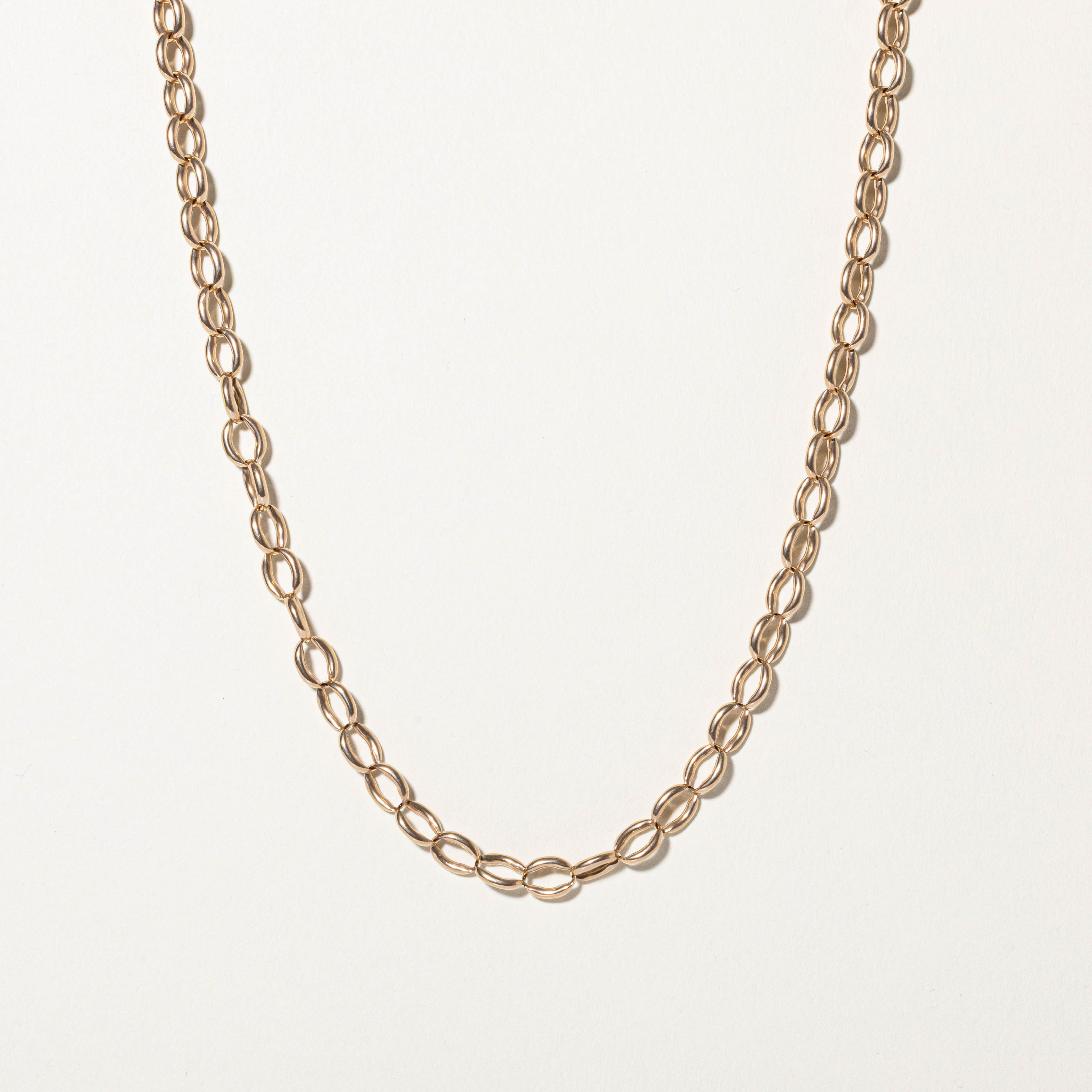 13k Large Cable Link Necklace | 17.5"