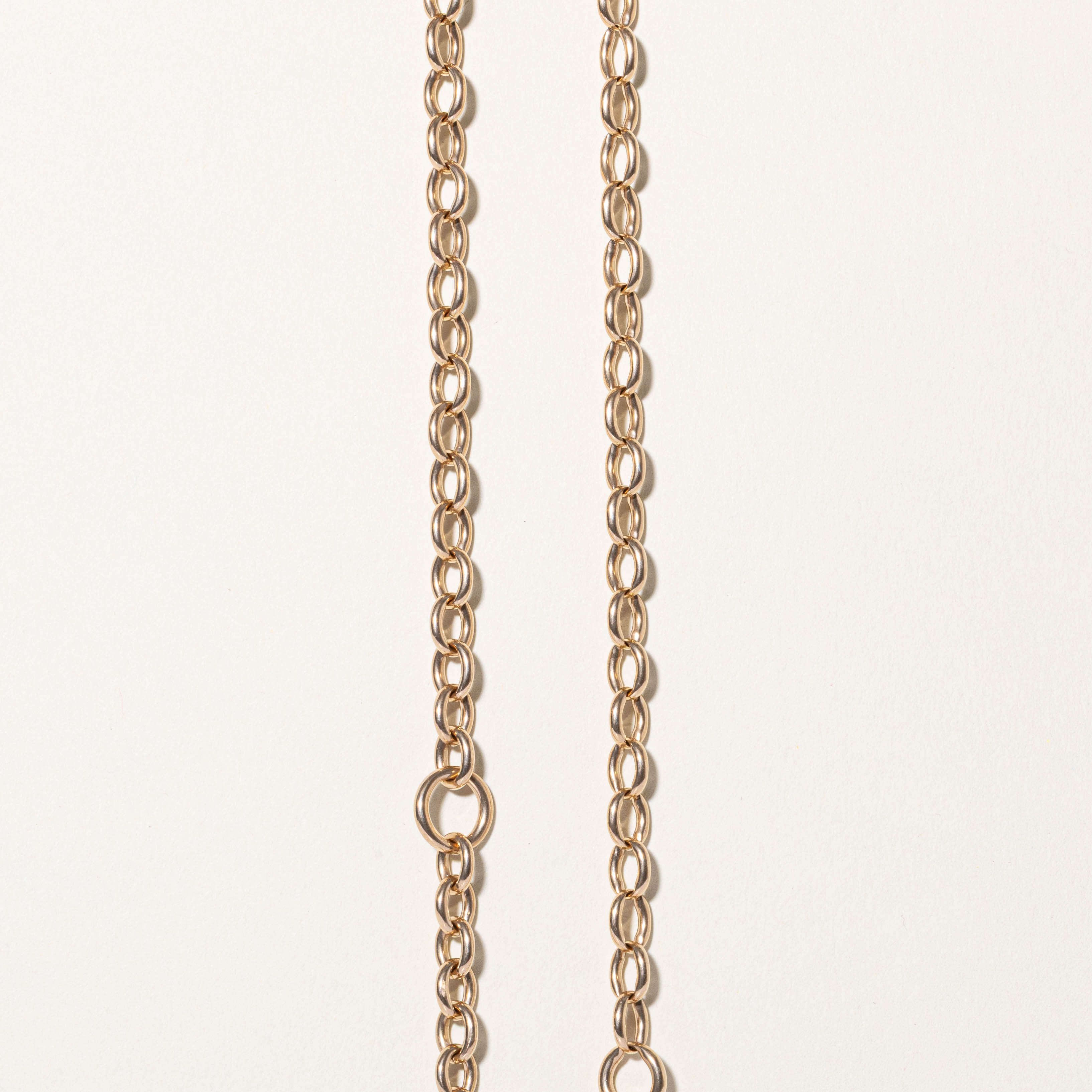 13k Large Cable Link Necklace | 17.5"