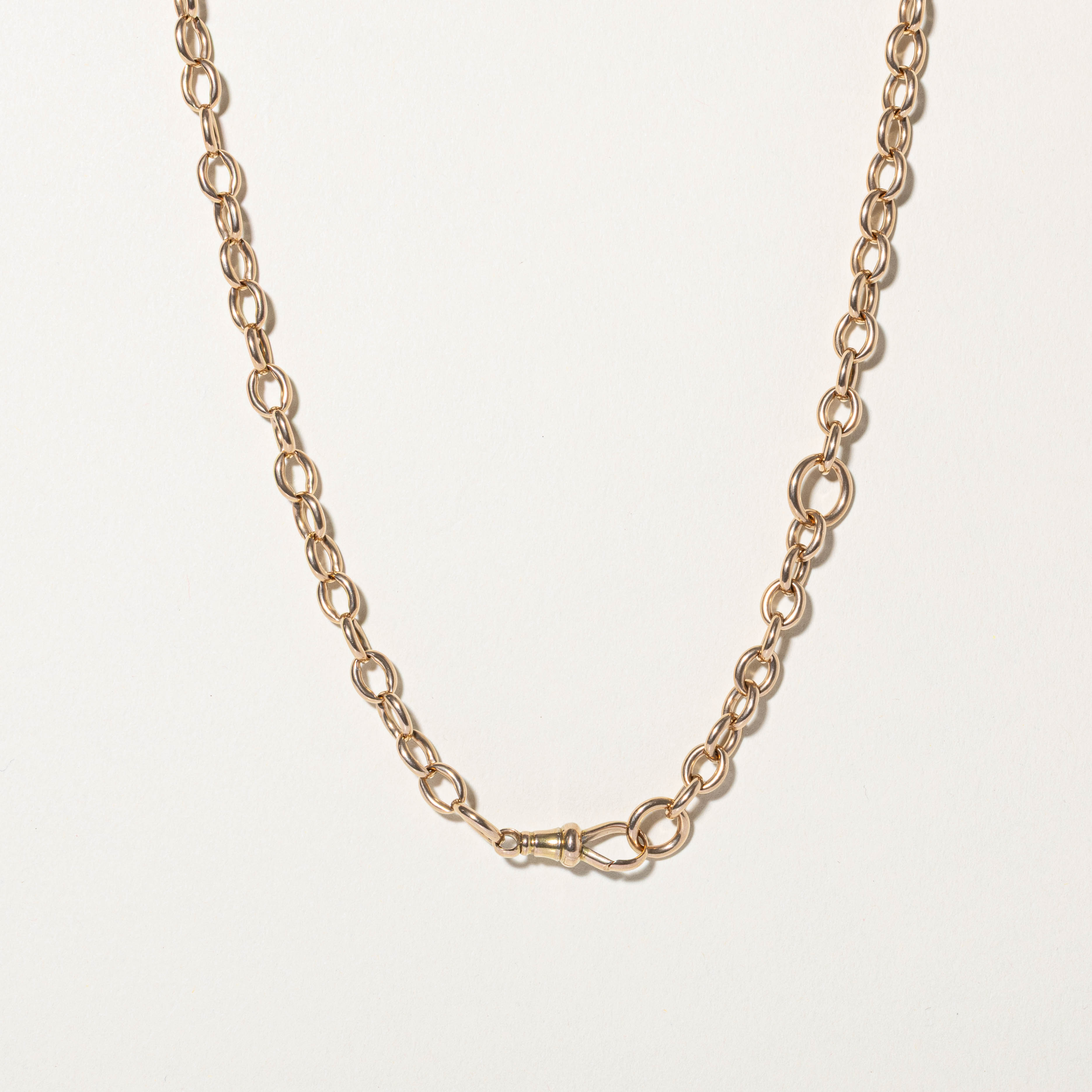 13k Large Cable Link Necklace | 17.5"
