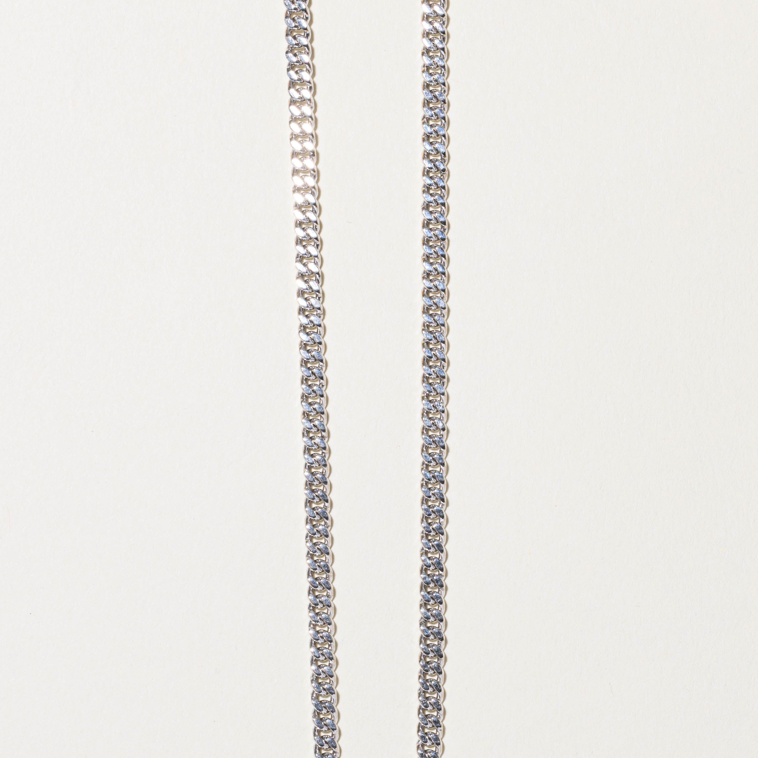 950 Platinum Curb Link Chain | 17"