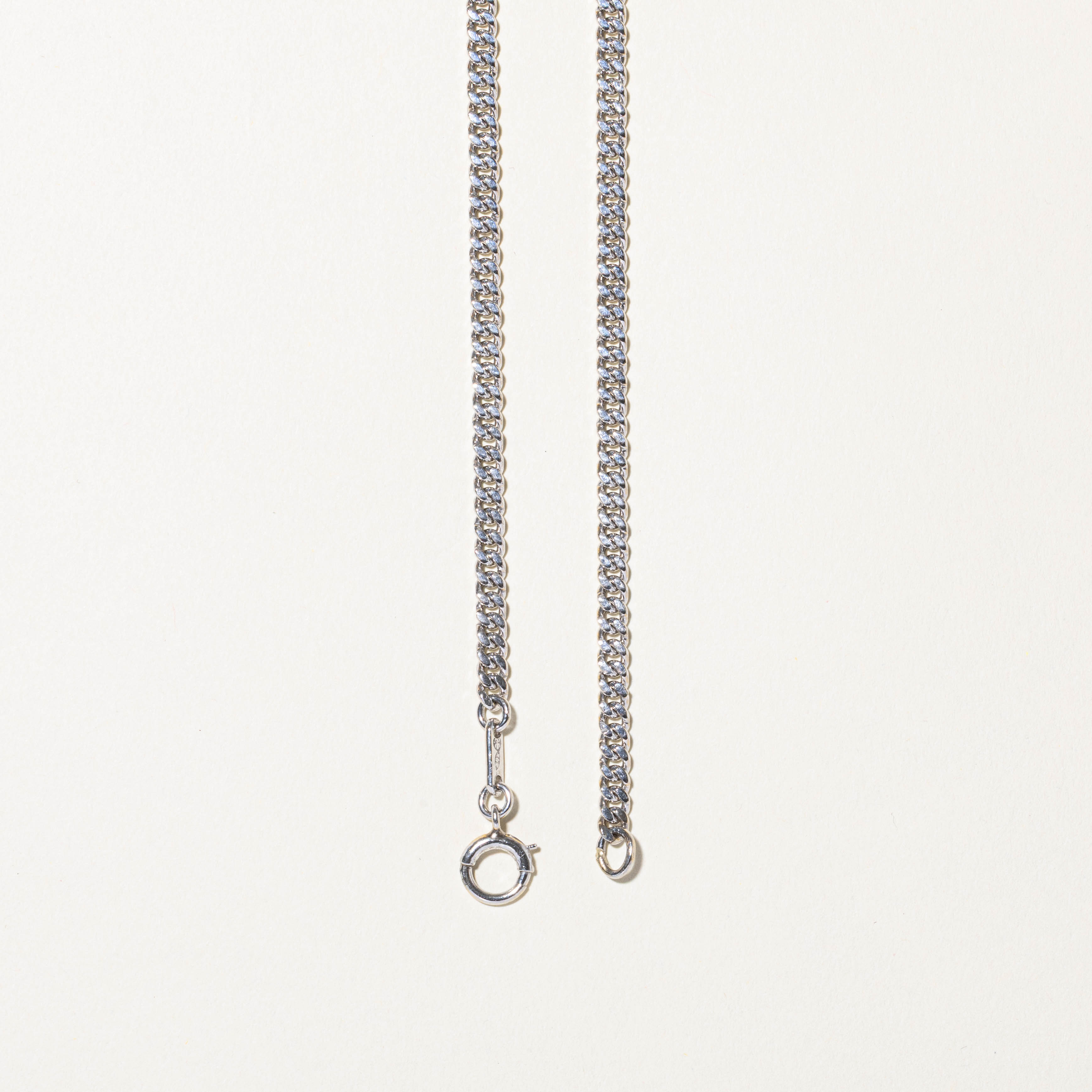 950 Platinum Curb Link Chain | 17"