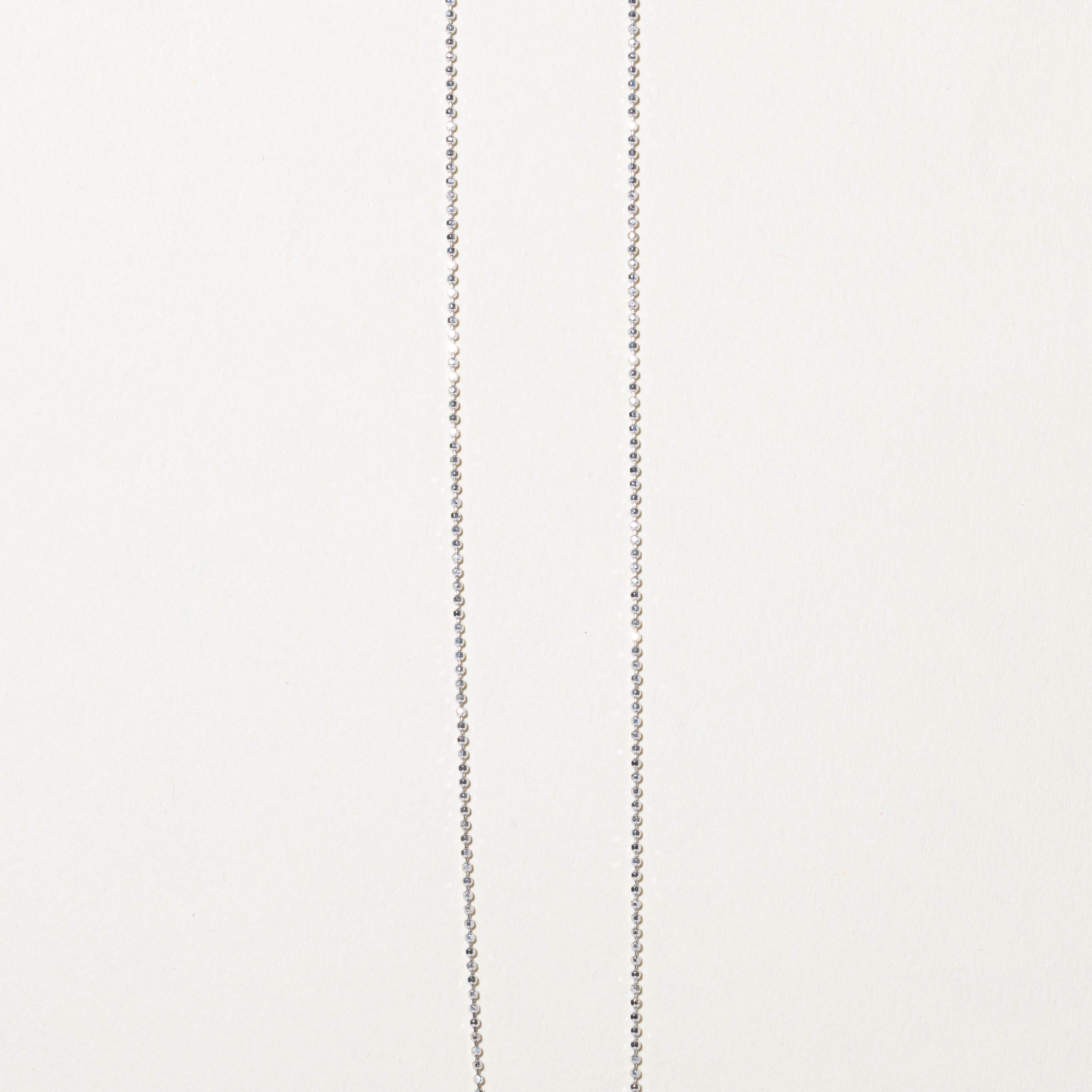 Italian 14k White Gold Bead Link Chain | 17.5"
