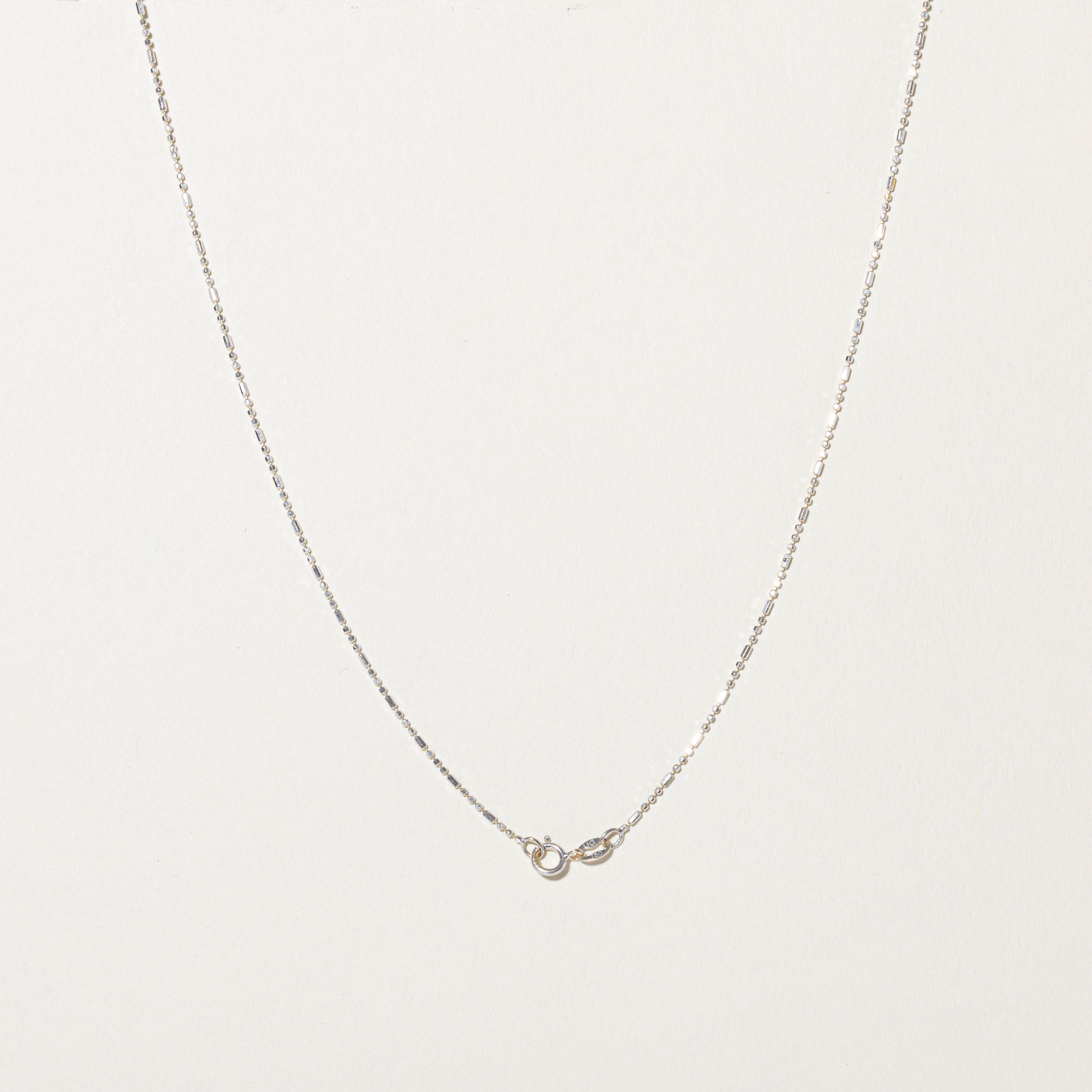 18k Bezel Set Diamond Drop Pendant Necklace | 0.01ctw | 16"