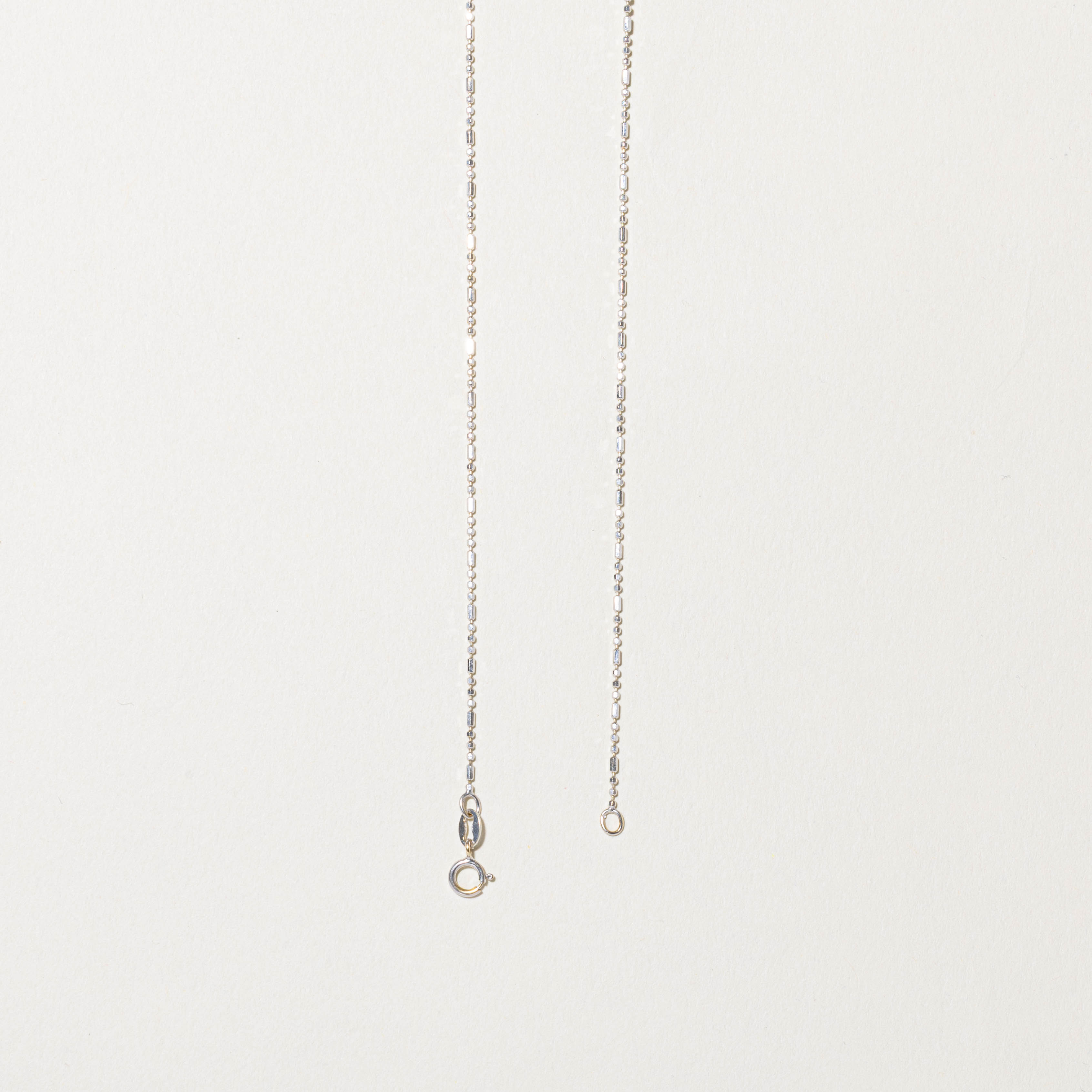 18k Bezel Set Diamond Drop Pendant Necklace | 0.01ctw | 16"