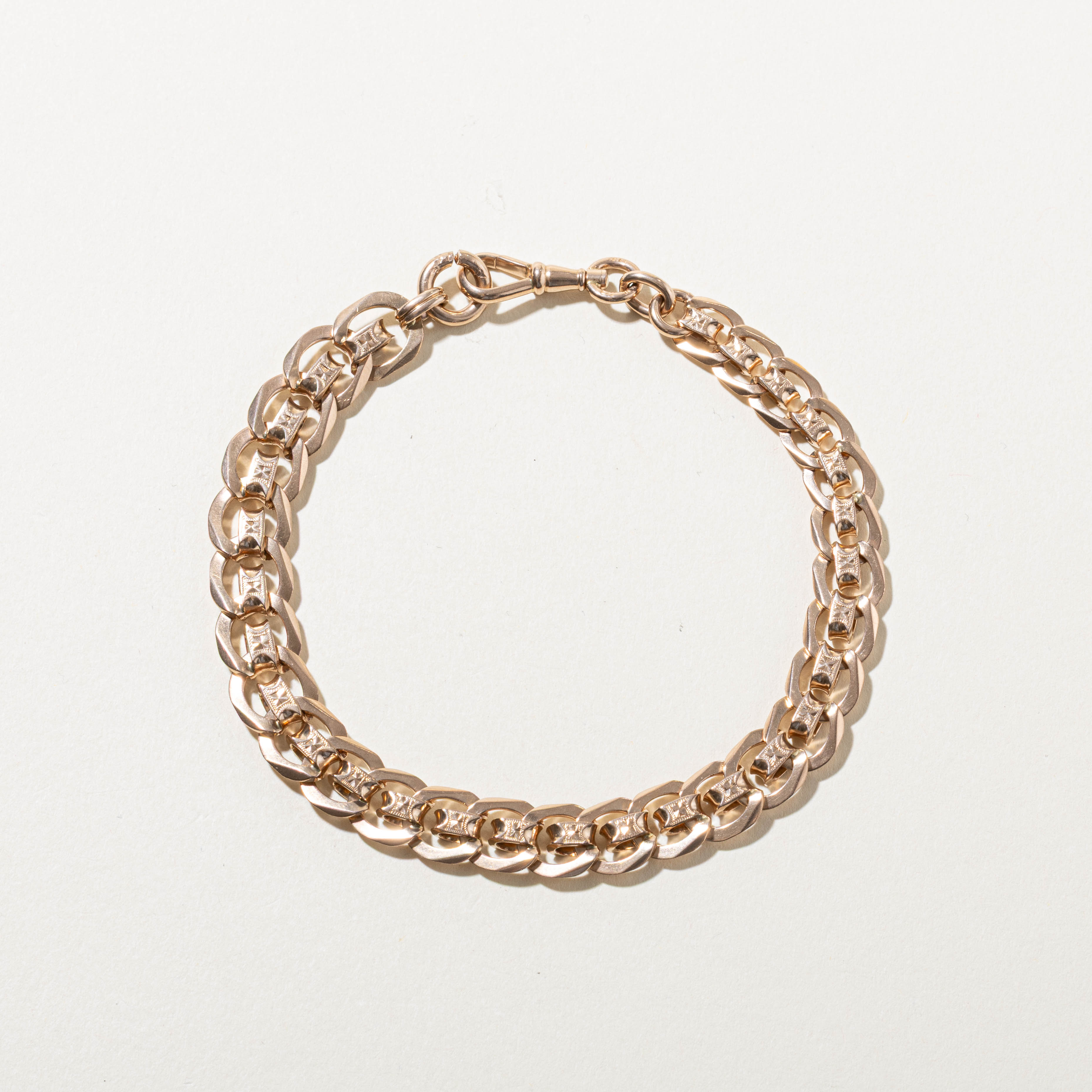 14k Rose Gold Large Bismark Link Chain | 9.5"