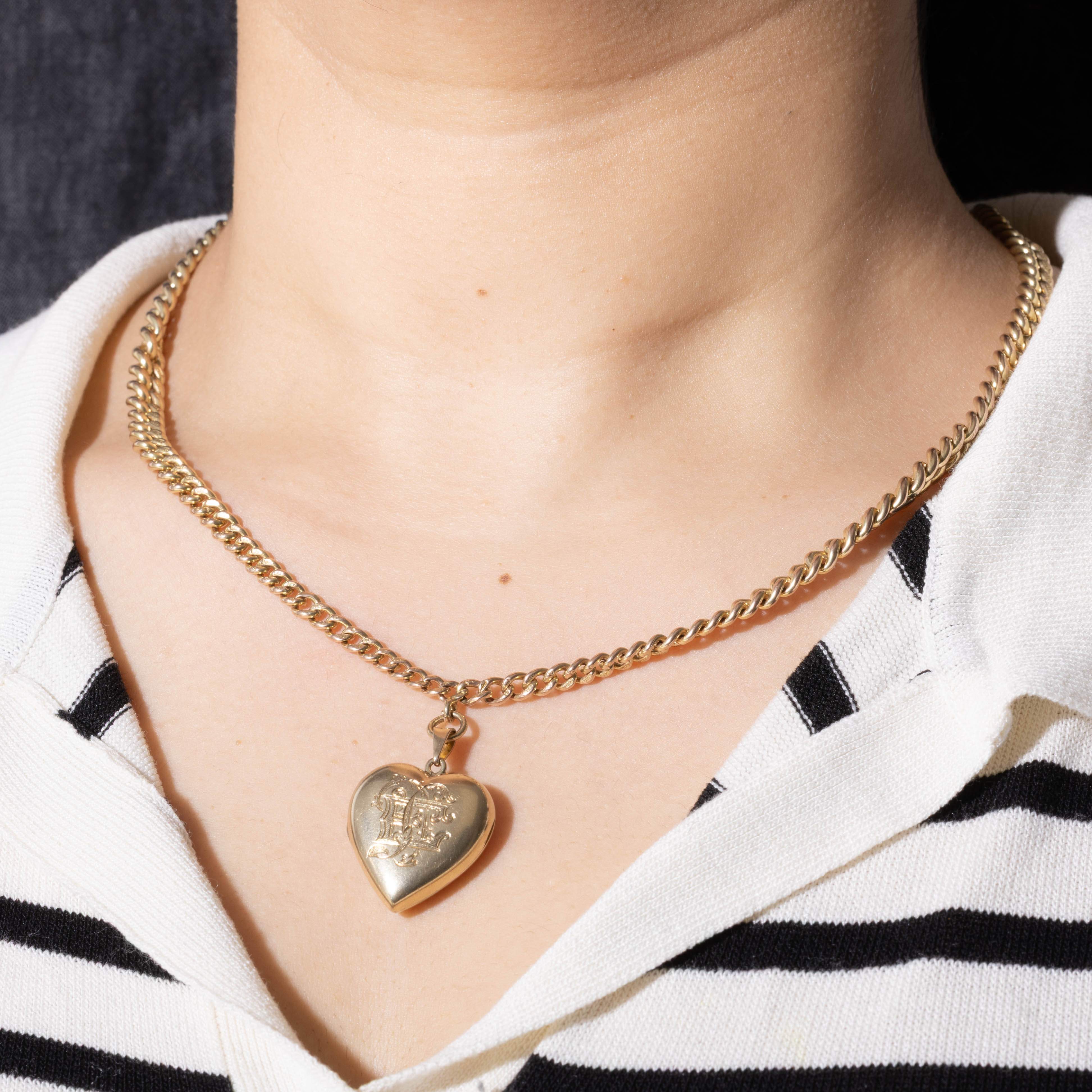 9k Heart Locket Necklace | 18"