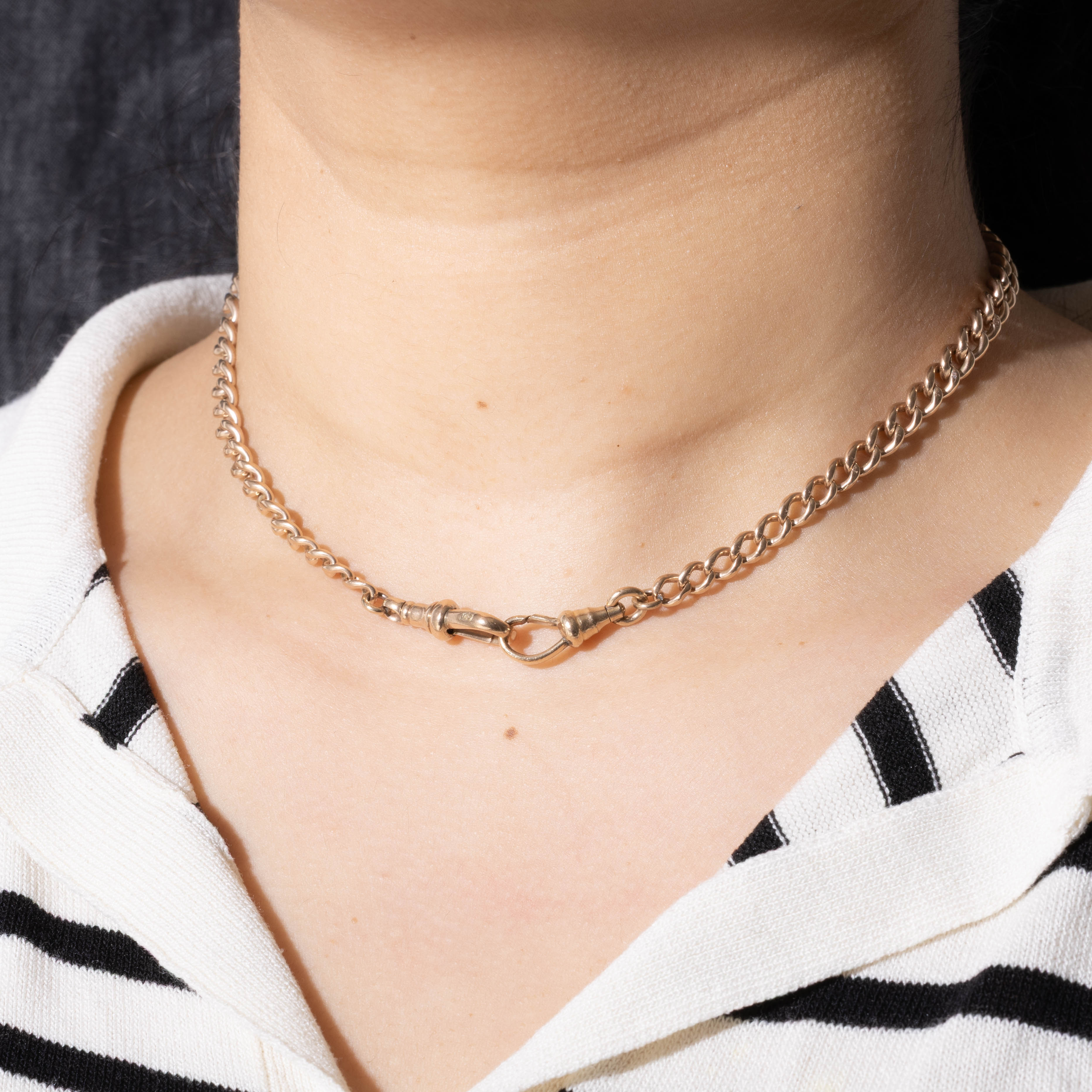 10k Curb Link Graduated Chain | 15"