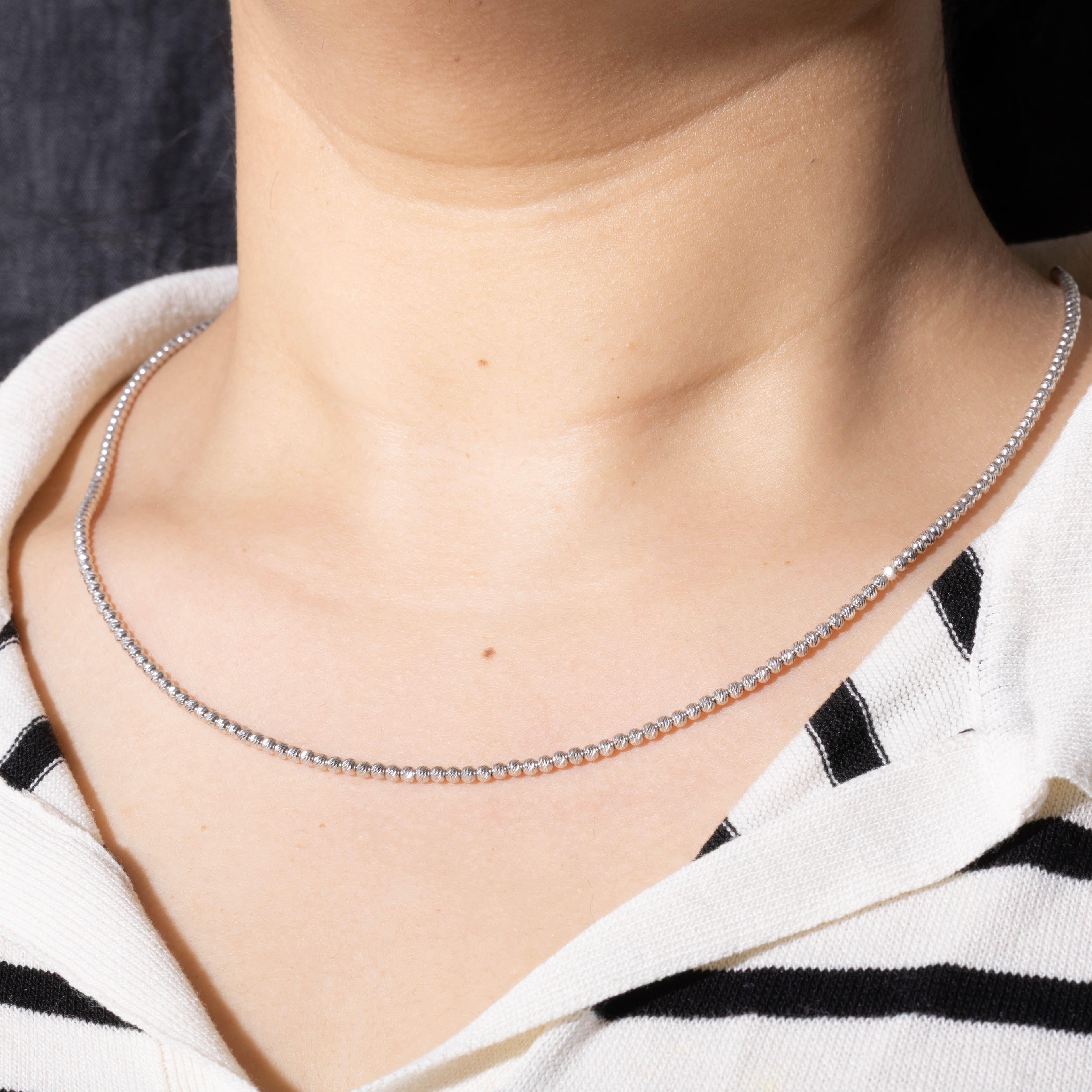Italian 18k Beaded Chain | 21"