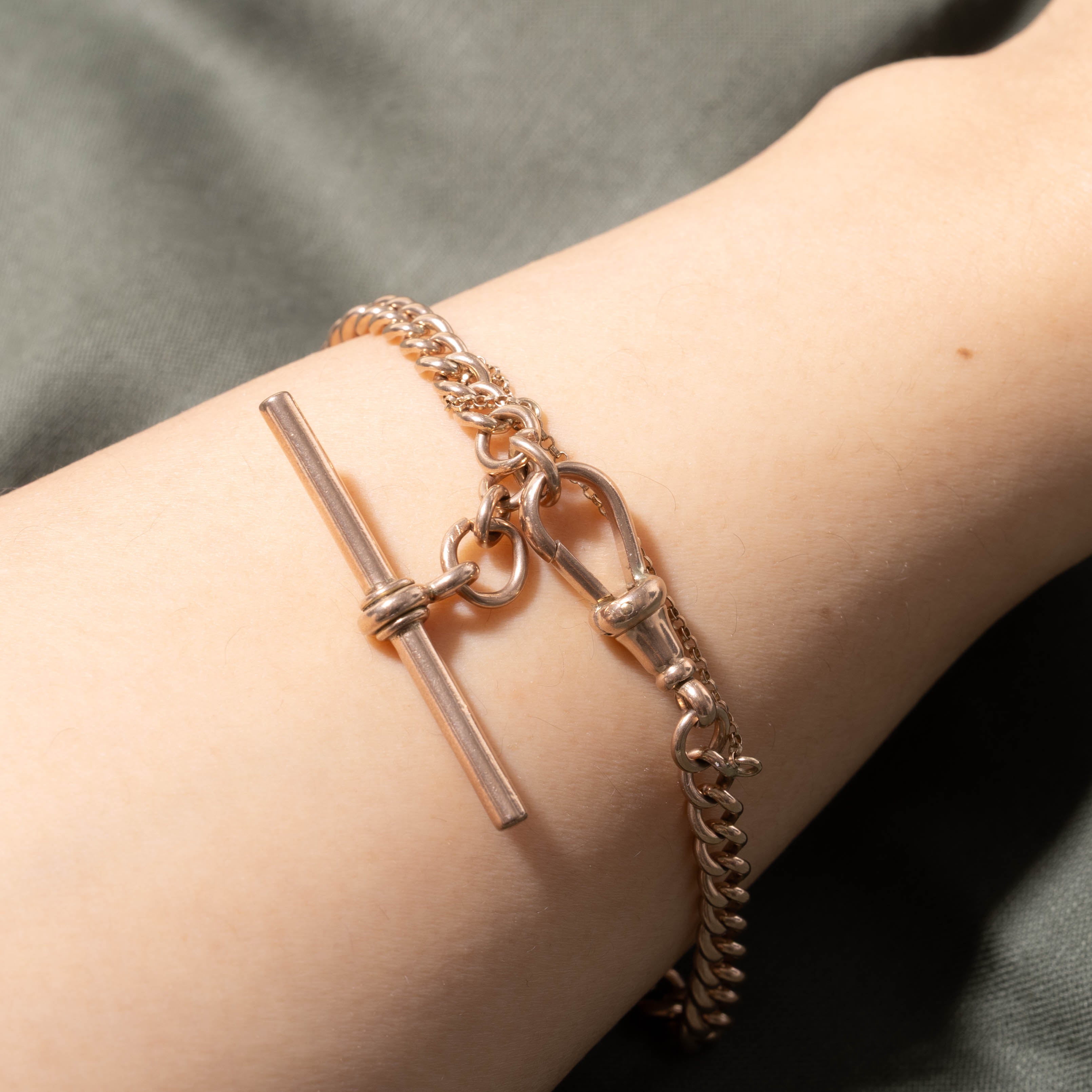 Birmingham 9k Rose Gold Toggle Clasp Bracelet