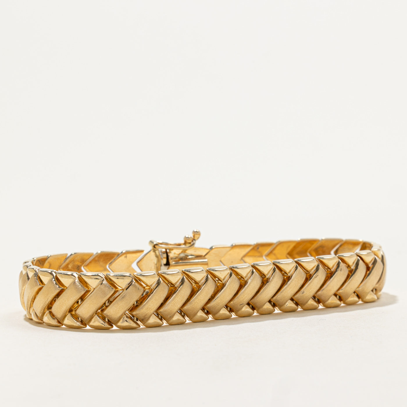 14k Geometric Link Chain Bracelet | 10.90mm | 7.5"