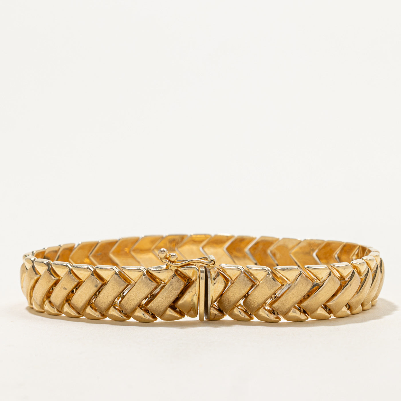14k Geometric Link Chain Bracelet | 10.90mm | 7.5"