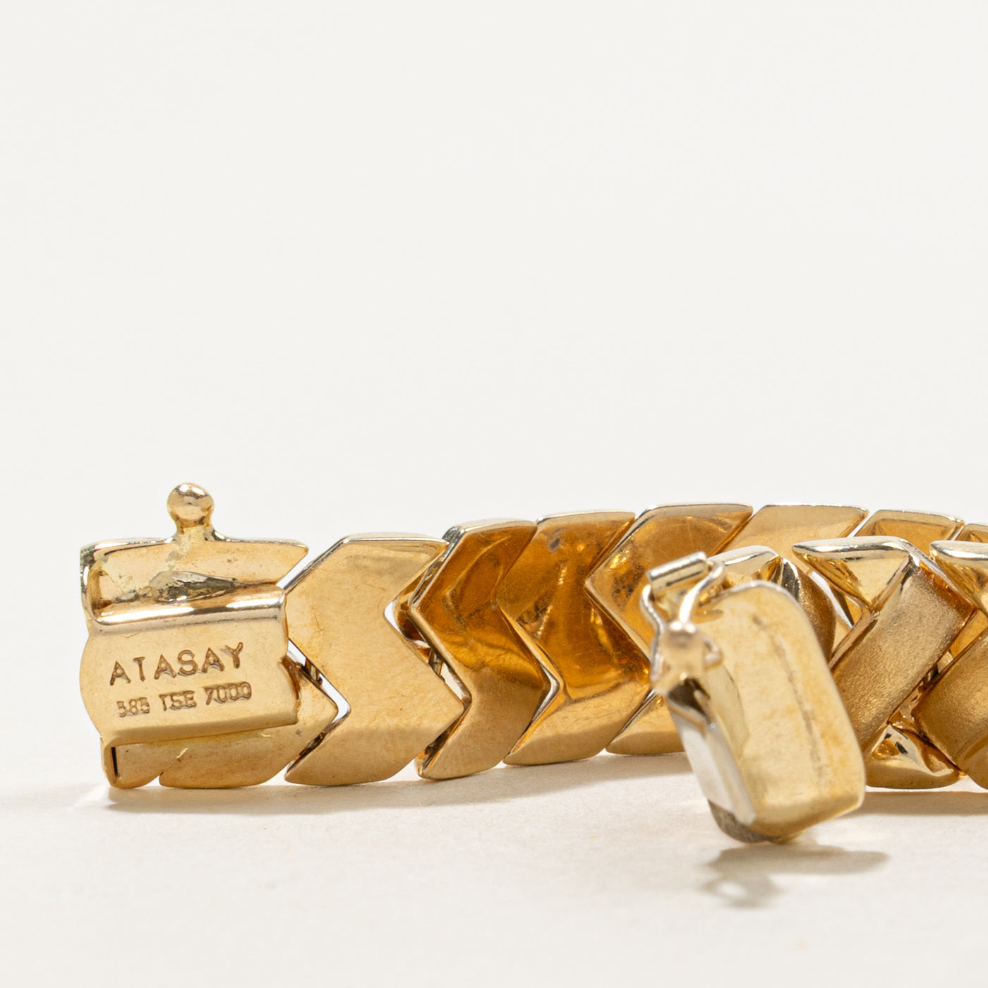 14k Geometric Link Chain Bracelet | 10.90mm | 7.5"