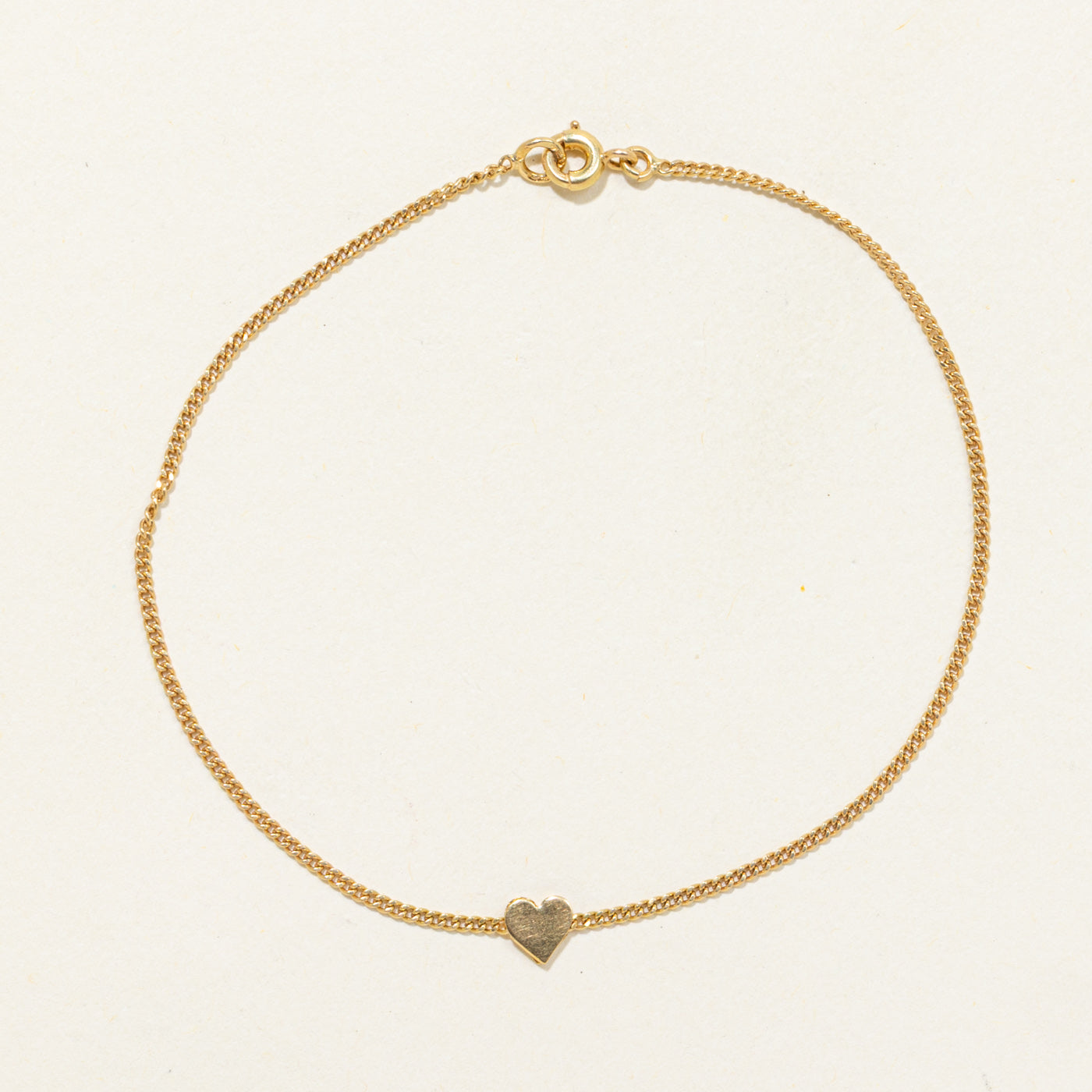 18k Heart Chain Bracelet | 6.5"
