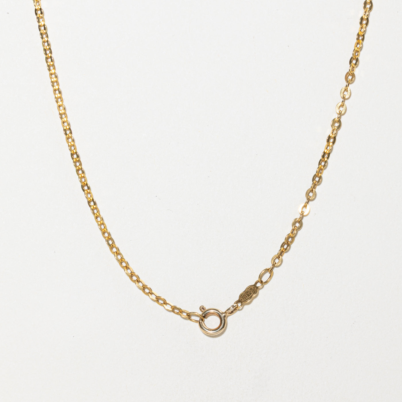 Italian 18k Flat Cable Link Necklace | 2.60mm | 26"