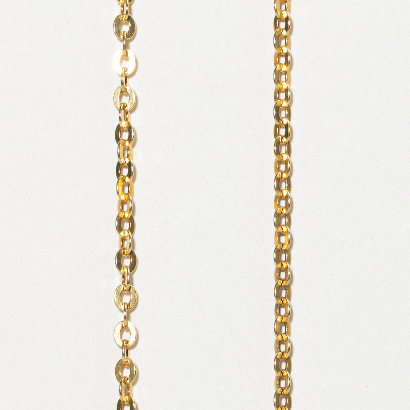 Italian 18k Flat Cable Link Necklace | 2.60mm | 26"