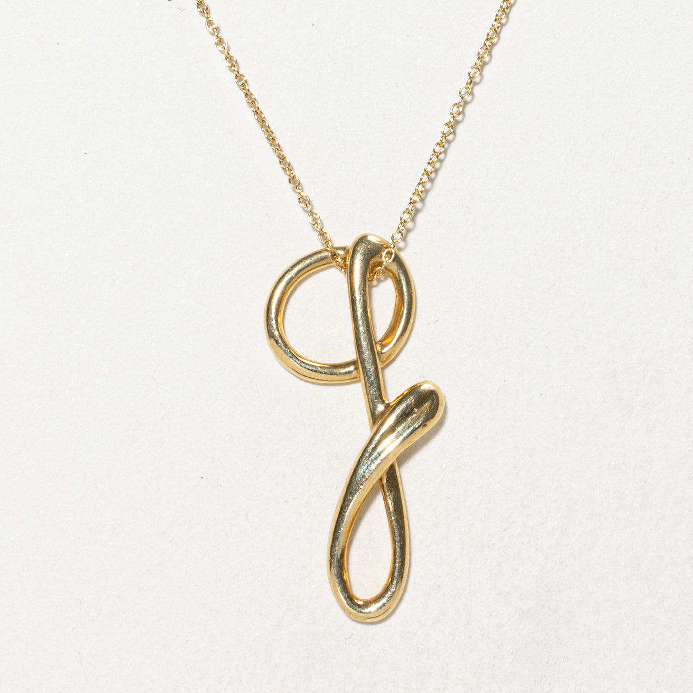 ‘Tiffany & Co’ Elsa Peretti Small Alphabet Pendant Necklace | 16"
