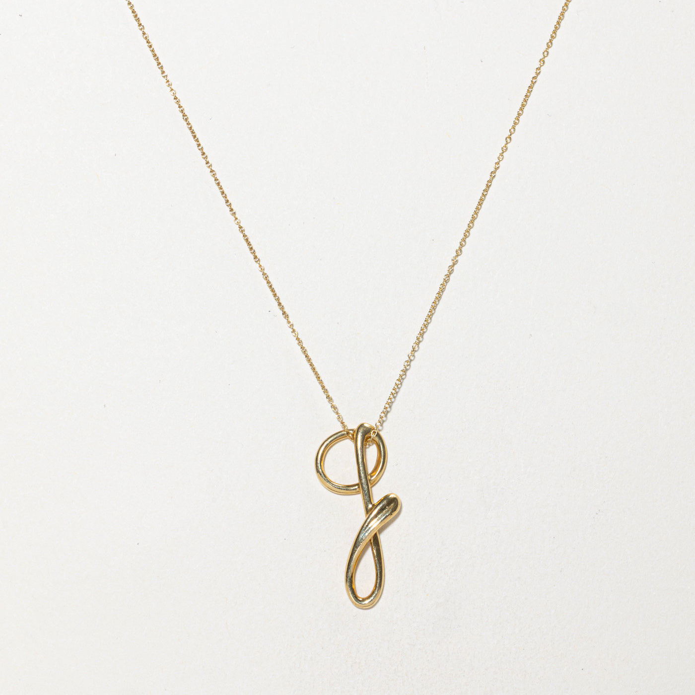 ‘Tiffany & Co’ Elsa Peretti Small Alphabet Pendant Necklace | 16"