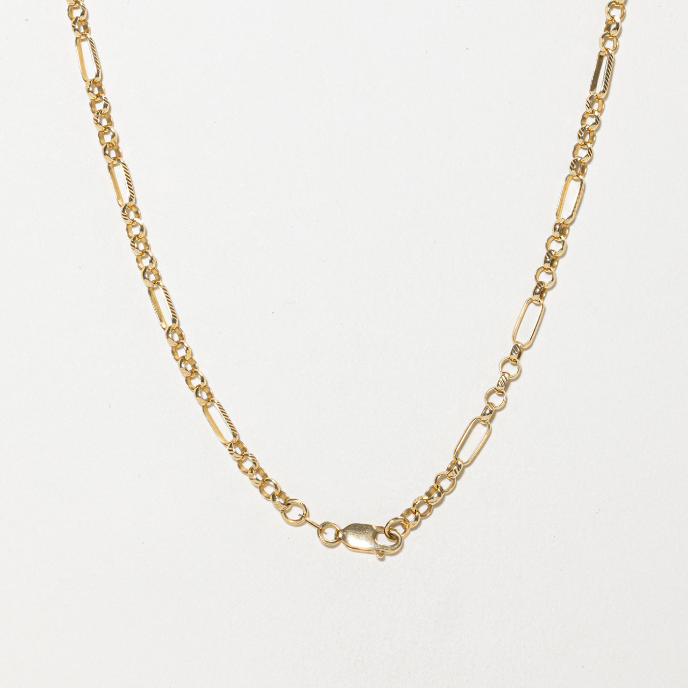 18k Modified Figaro Chain | 3.35mm | 20"