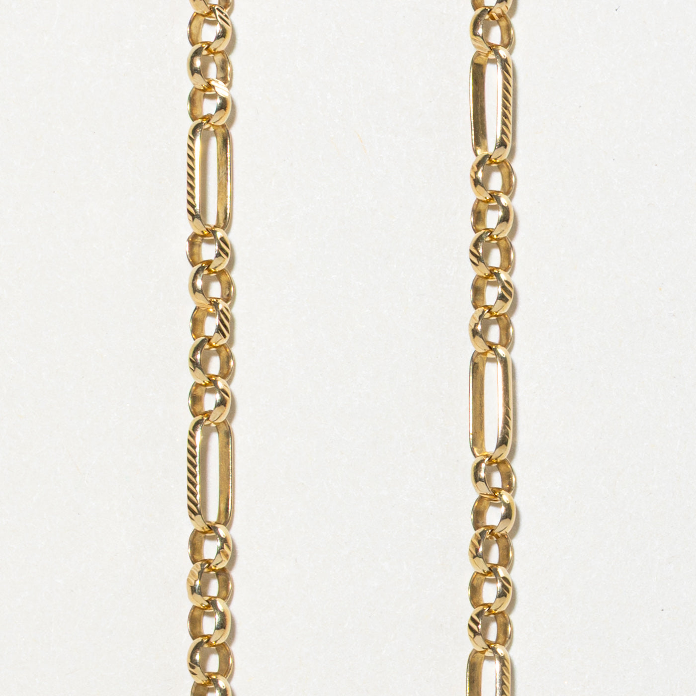 18k Modified Figaro Chain | 3.35mm | 20"