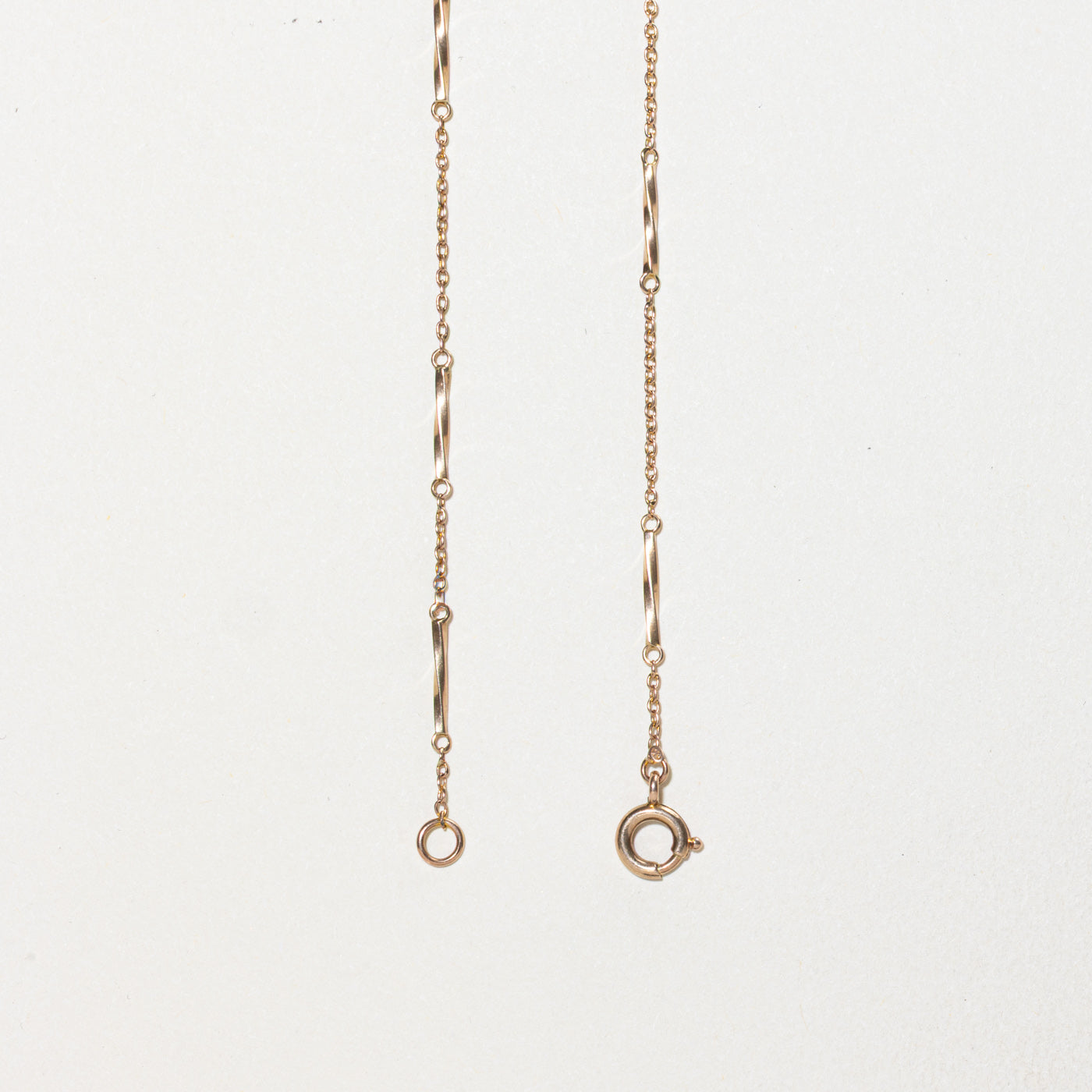 9k Bar Link Chain | 1.25mm | 17"