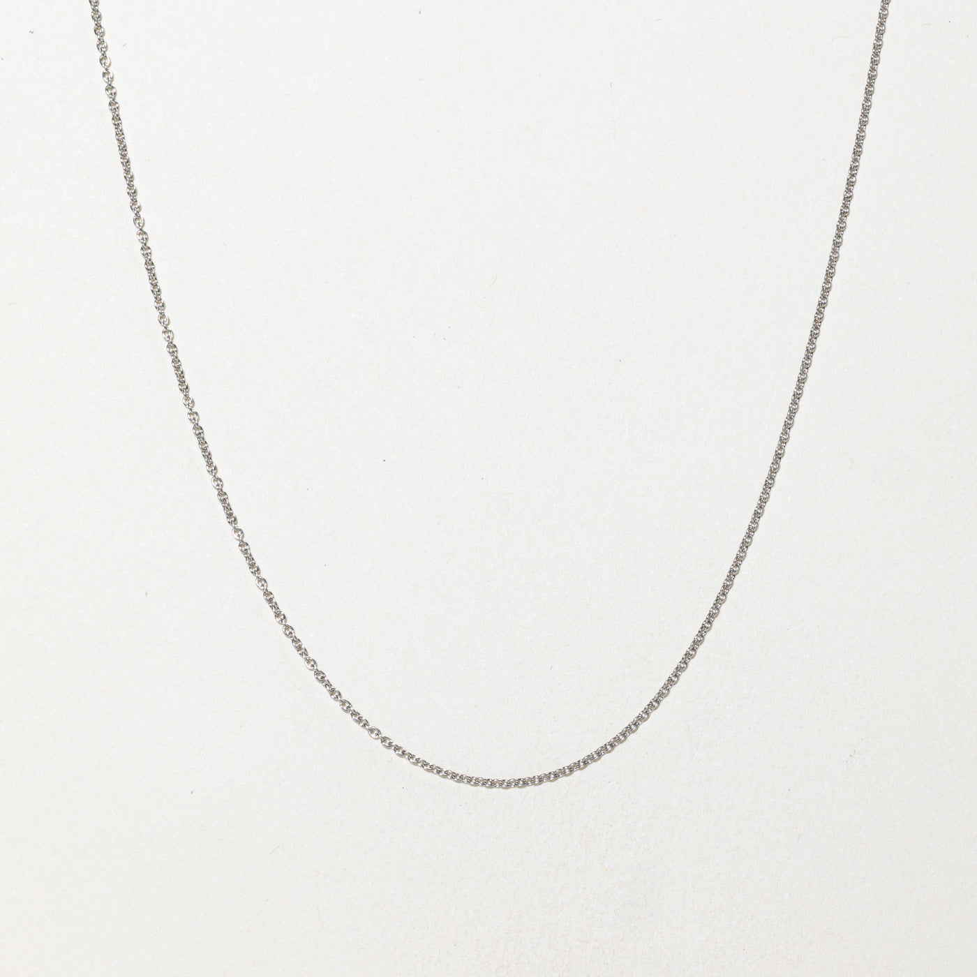 Platinum Cable Link Chain | 1.10mm | 20"